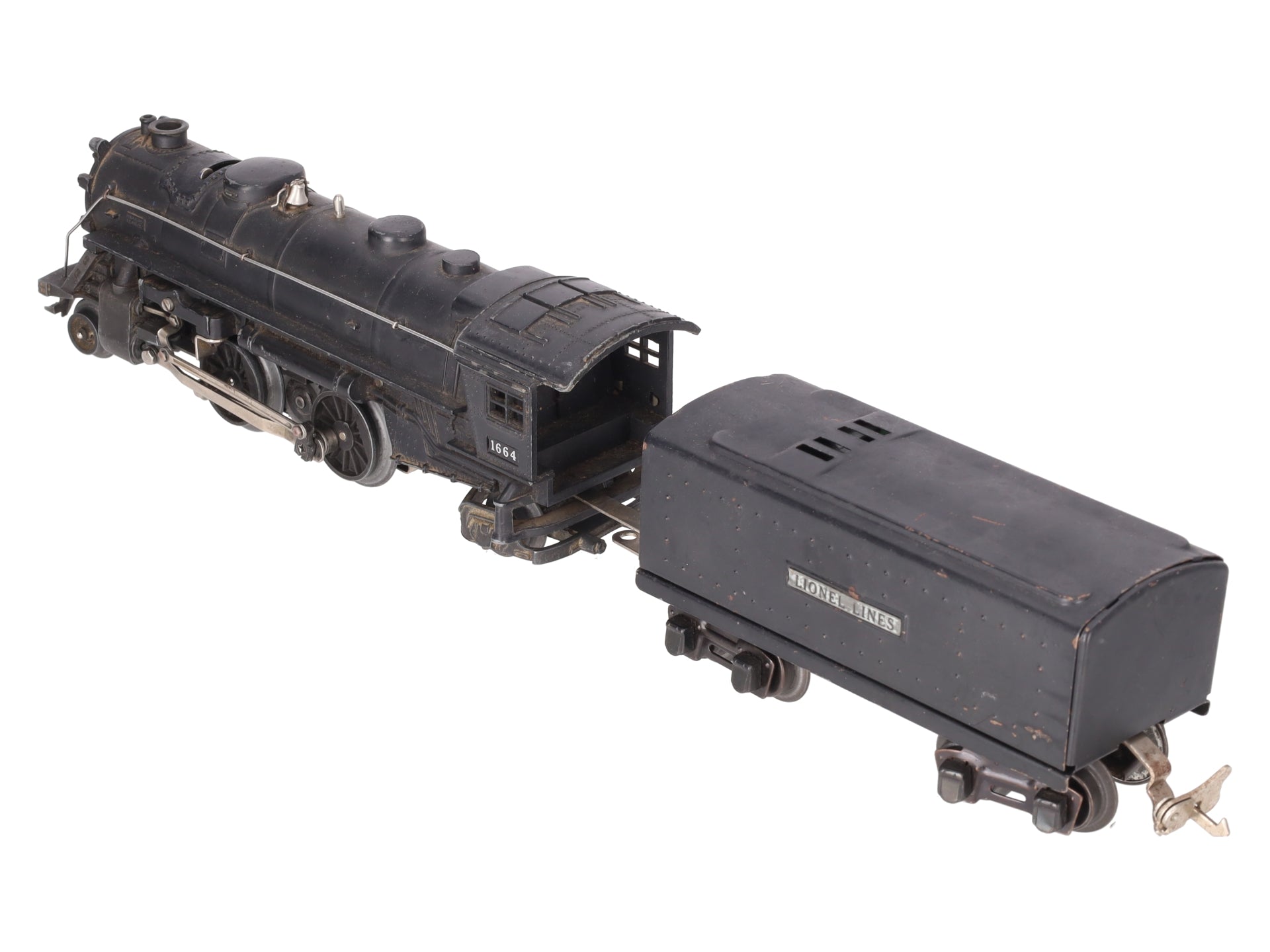 Lionel 1664 Vintage O Prewar Steam Locomotive #1664 With Tender #1689W VG