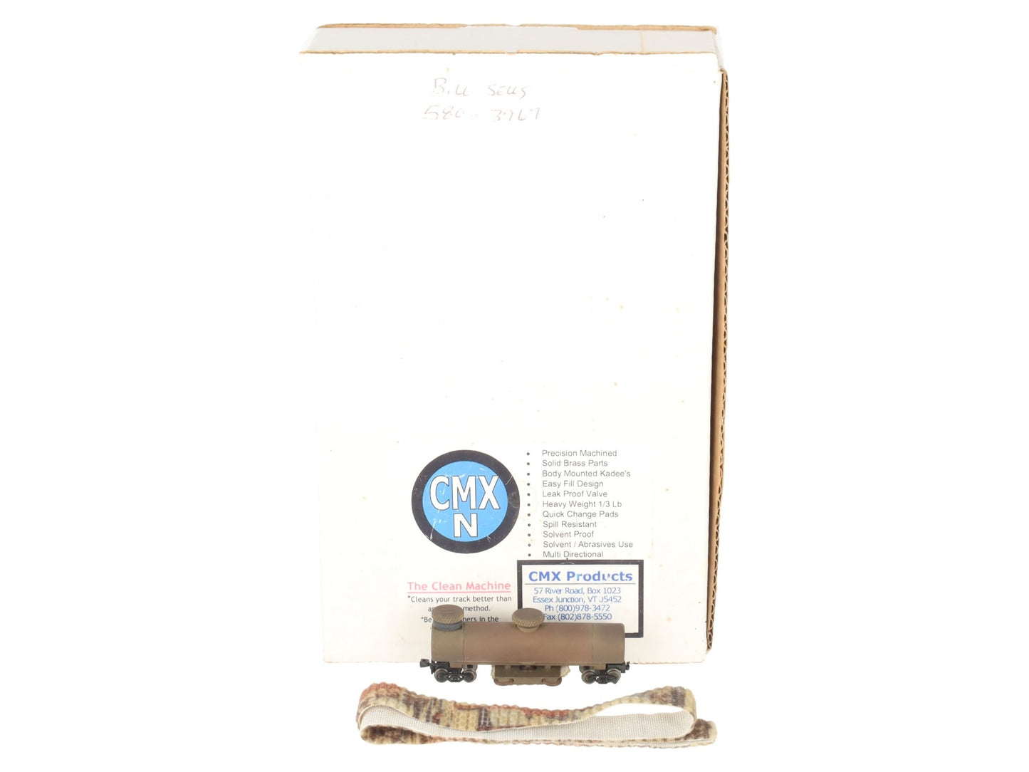CMX Products N Scale Brass "The Clean Machine" Track Cleaning Car EX/Box