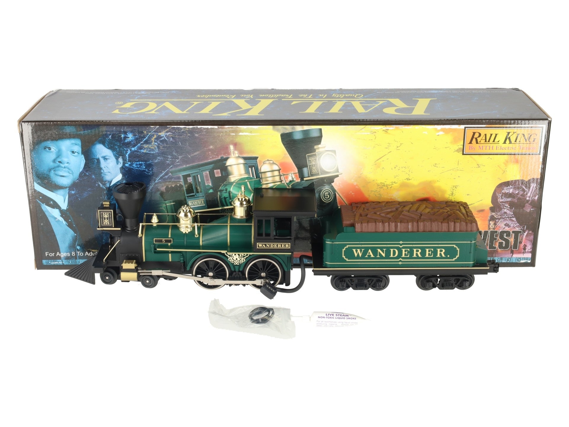MTH 30-1155-1 O Gauge Wanderer 4-4-0 Steam Loco & Tender w/PS1 #5 LN/Box