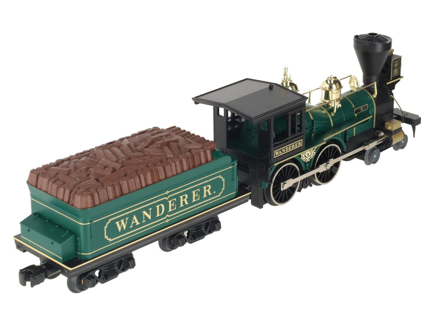 MTH 30-1155-1 O Gauge Wanderer 4-4-0 Steam Loco & Tender w/PS1 #5 LN/Box