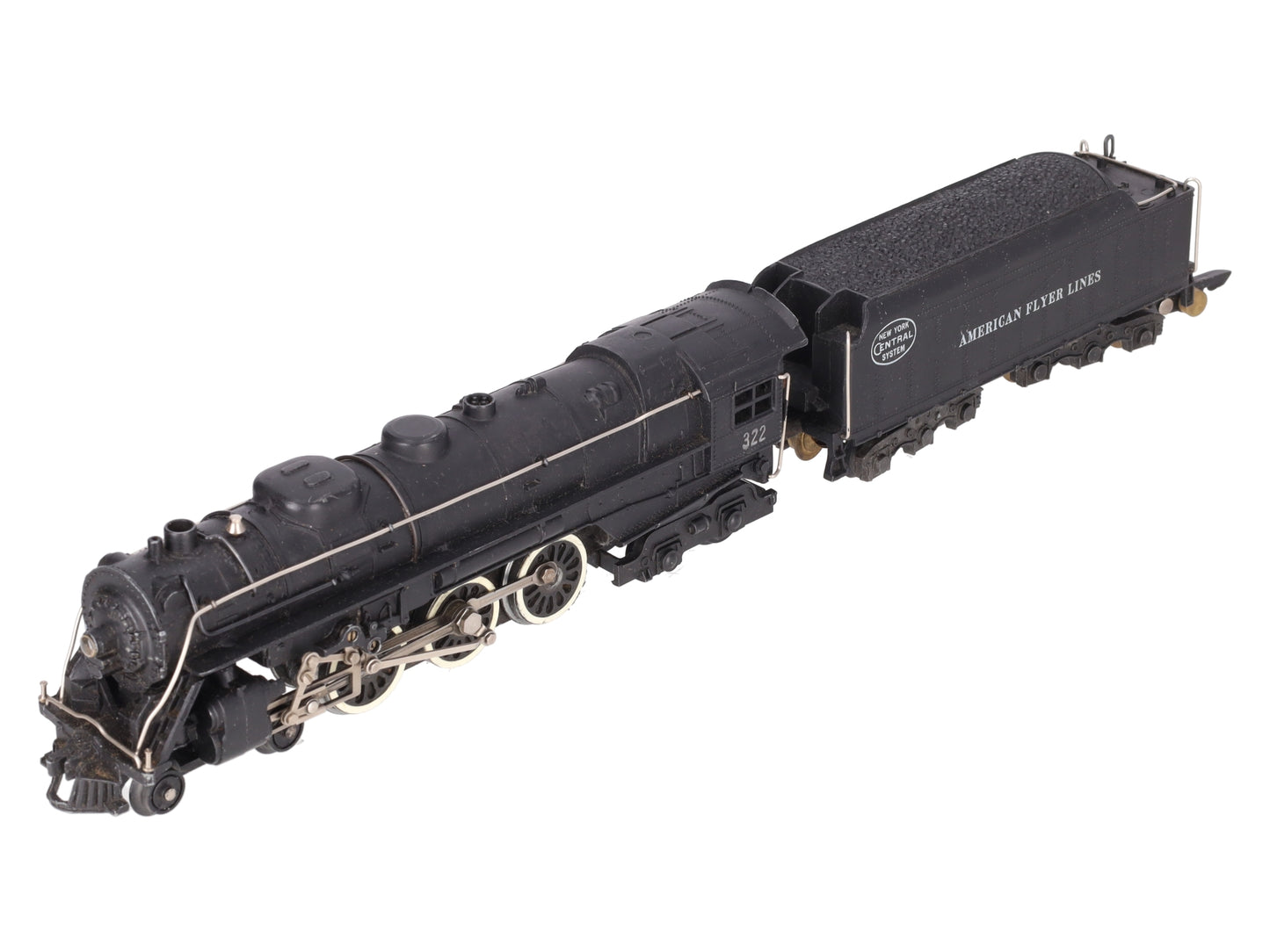 American Flyer 322 Vintage S NYC 4-6-4 Hudson Steam Locomotive & Tender VG