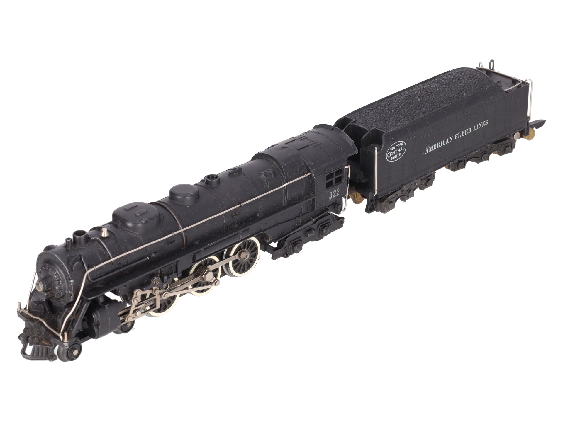 American Flyer 322 Vintage S NYC 4-6-4 Hudson Steam Locomotive & Tender VG