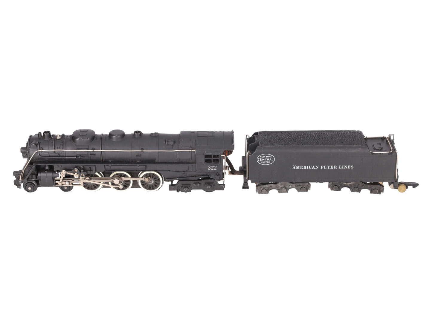 American Flyer 322 Vintage S NYC 4-6-4 Hudson Steam Locomotive & Tender VG