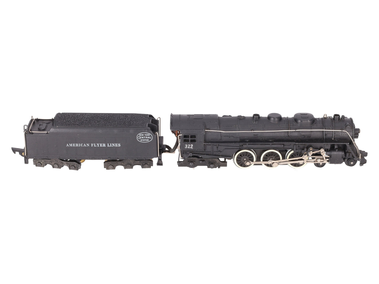 American Flyer 322 Vintage S NYC 4-6-4 Hudson Steam Locomotive & Tender VG