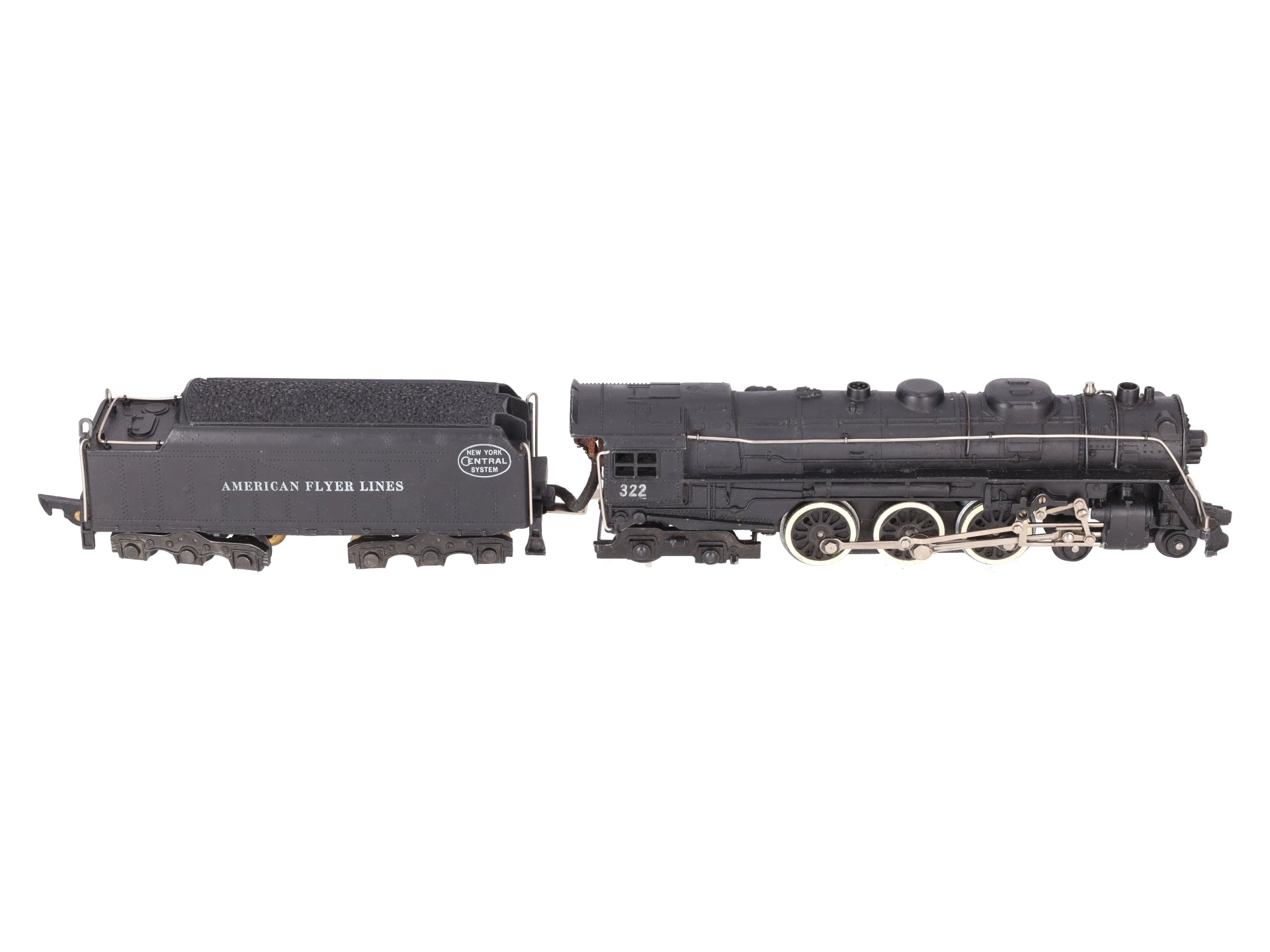 American Flyer 322 Vintage S NYC 4-6-4 Hudson Steam Locomotive & Tender VG