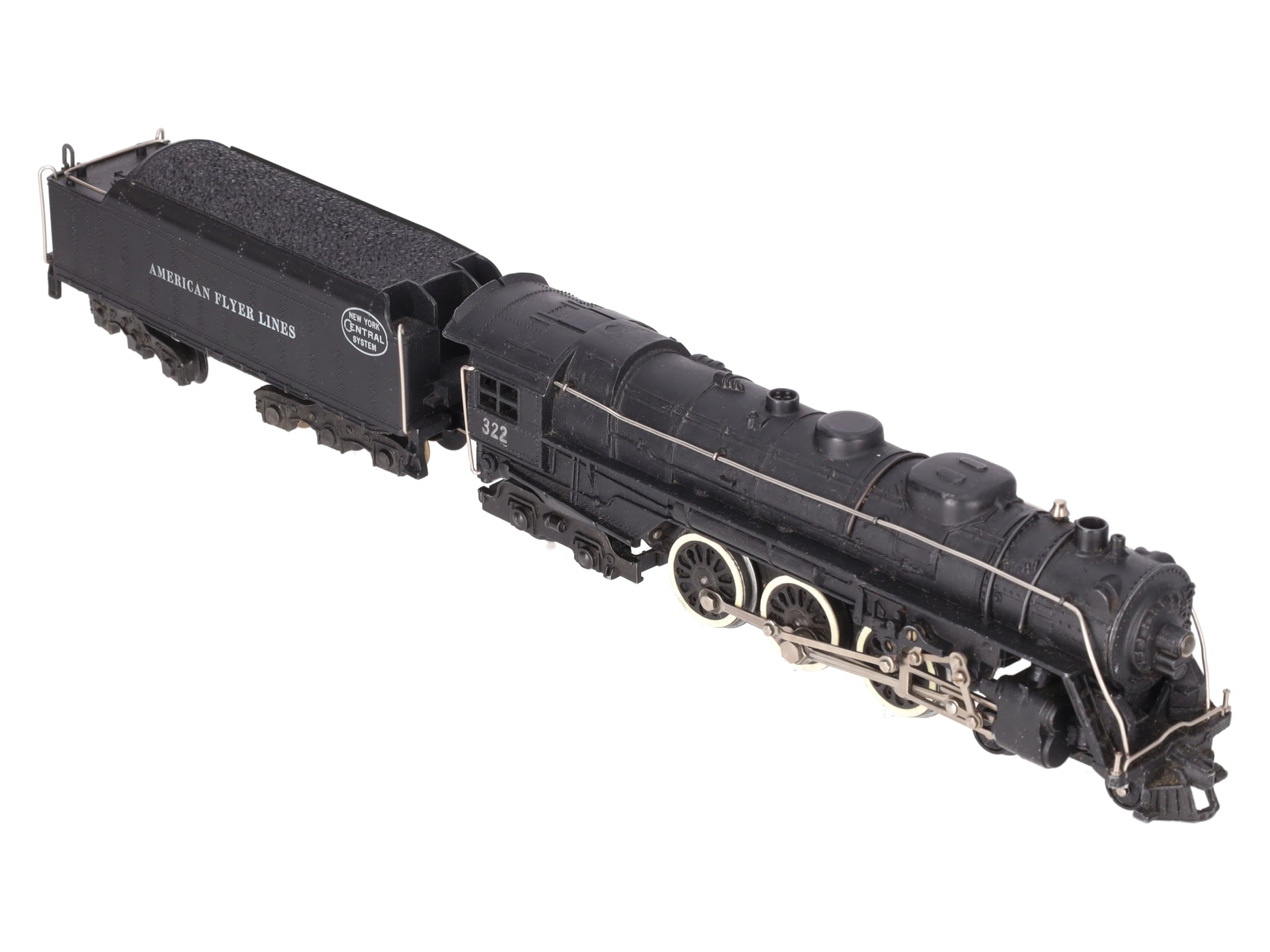 American Flyer 322 Vintage S NYC 4-6-4 Hudson Steam Locomotive & Tender VG