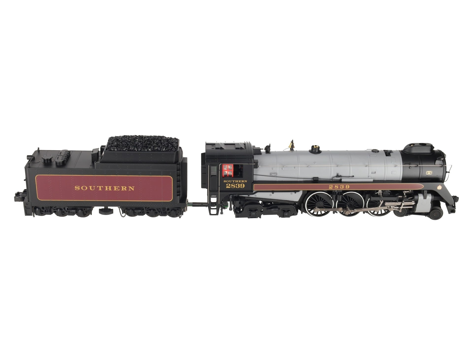 MTH 20-3314-1 O Southern 4-6-4 Royal Hudson Steam Engine w/PS2 (Hi-Rail) #2839 LN/Box