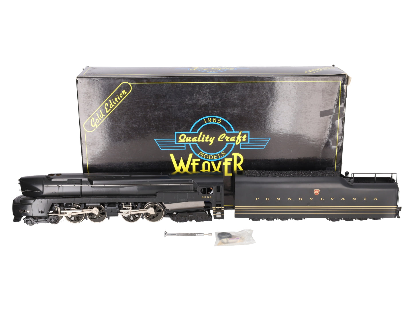 Weaver 5533 Brass PRR T-1 4-4-4-4 Duplex Steam Loco & Tender #5533 (3 Rail) EX/Box