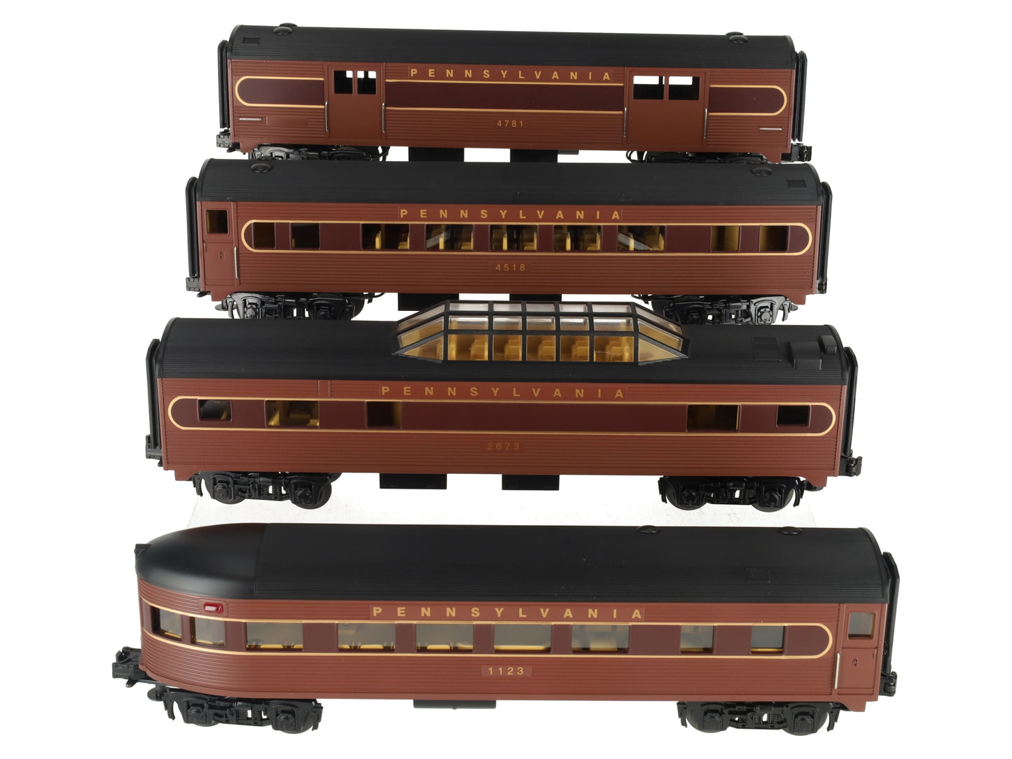MTH 30-6104 O Pennsylvania RailKing O-27 Streamlined Passenger Set (Set of 4) LN/Box