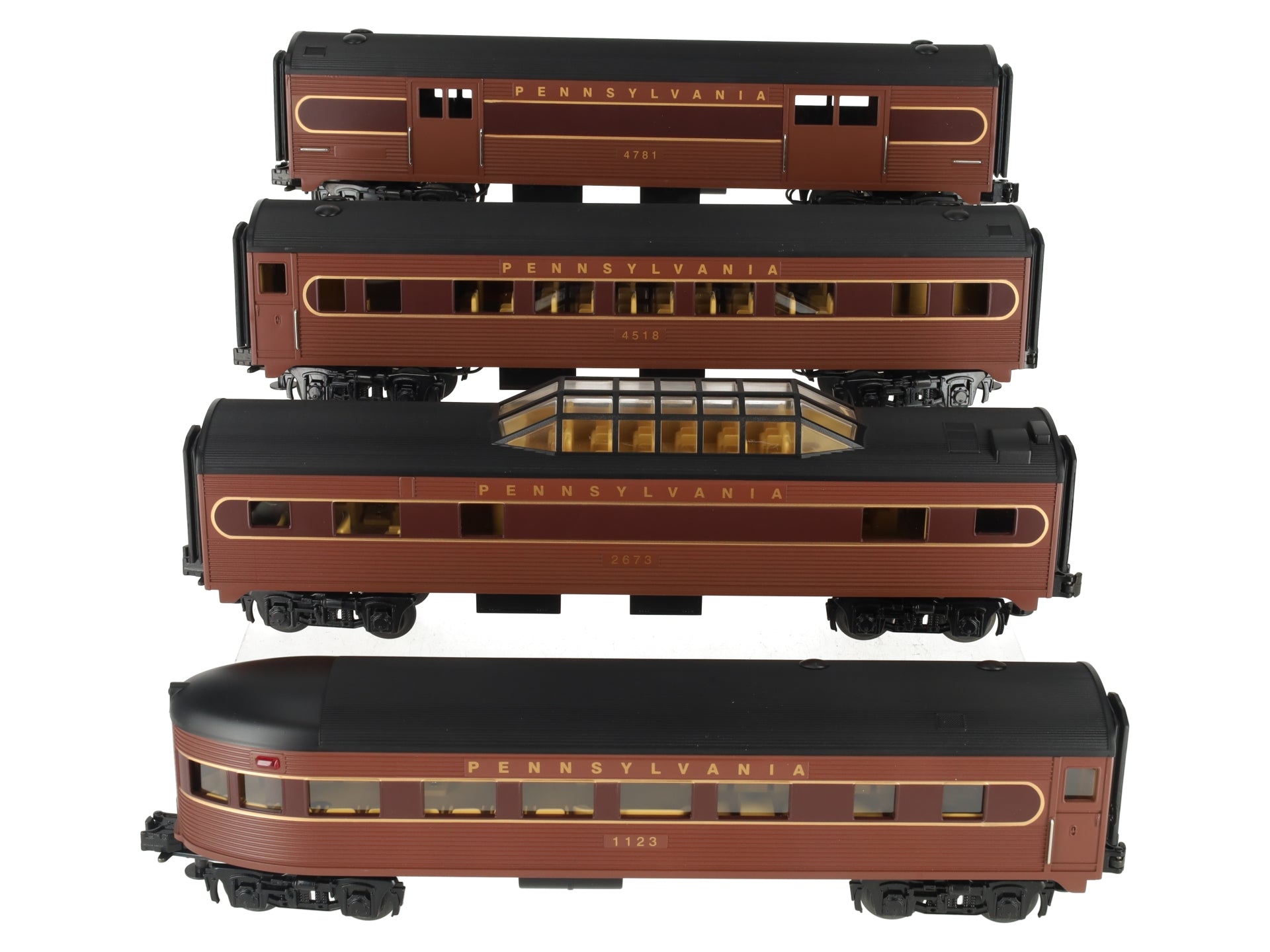 MTH 30-6104 O Pennsylvania RailKing O-27 Streamlined Passenger Set (Set of 4) LN/Box