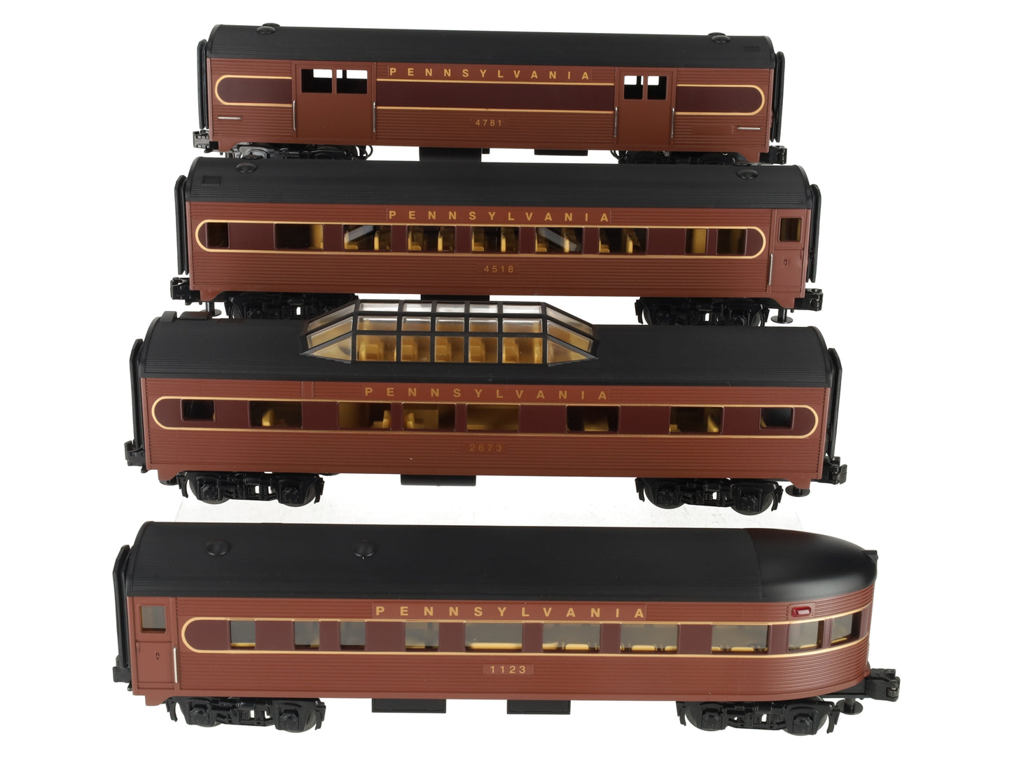 MTH 30-6104 O Pennsylvania RailKing O-27 Streamlined Passenger Set (Set of 4) LN/Box