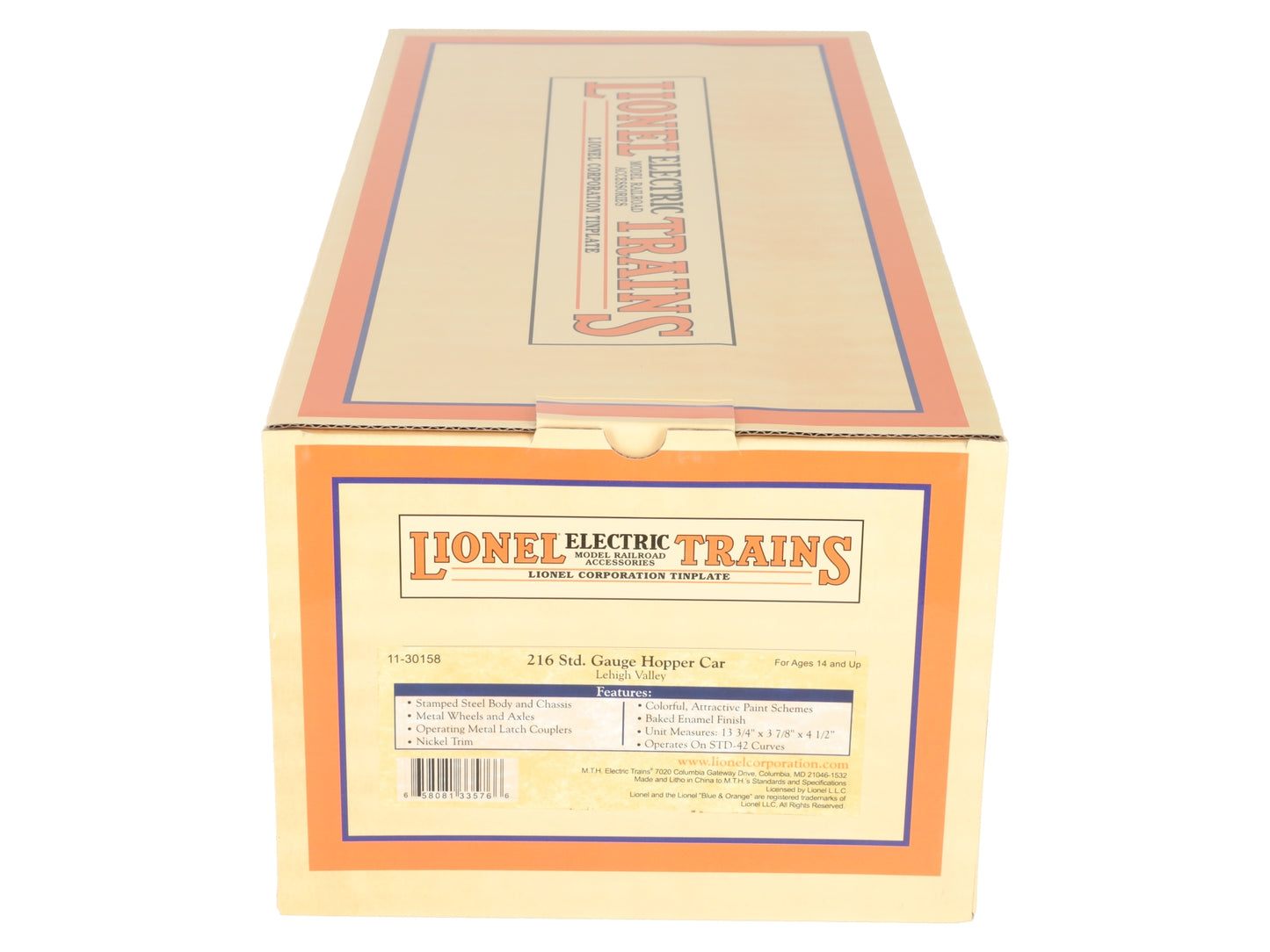 Lionel 11-30158 STD Gauge Lehigh Valley Hopper LN/Box