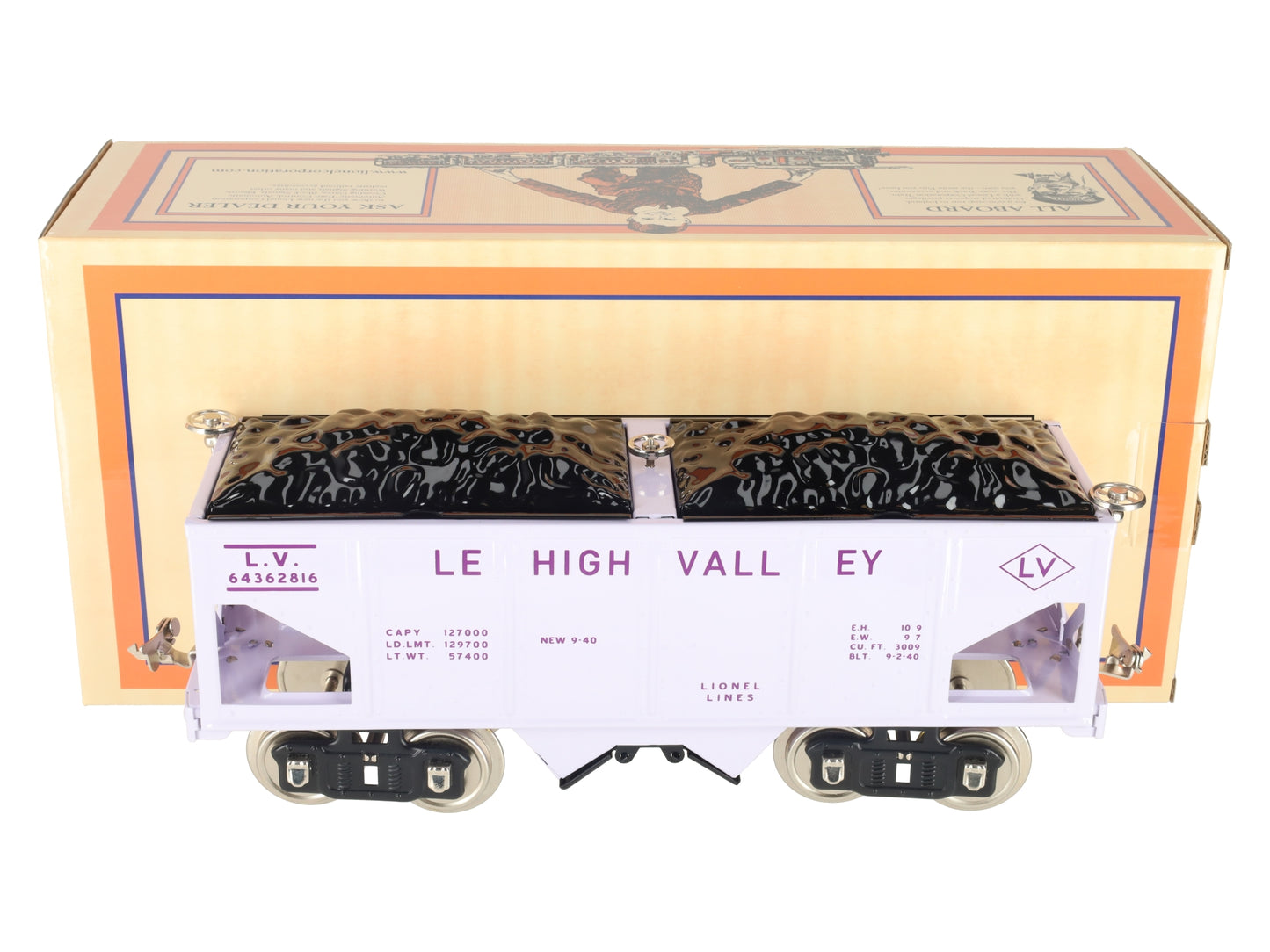 Lionel 11-30158 STD Gauge Lehigh Valley Hopper LN/Box
