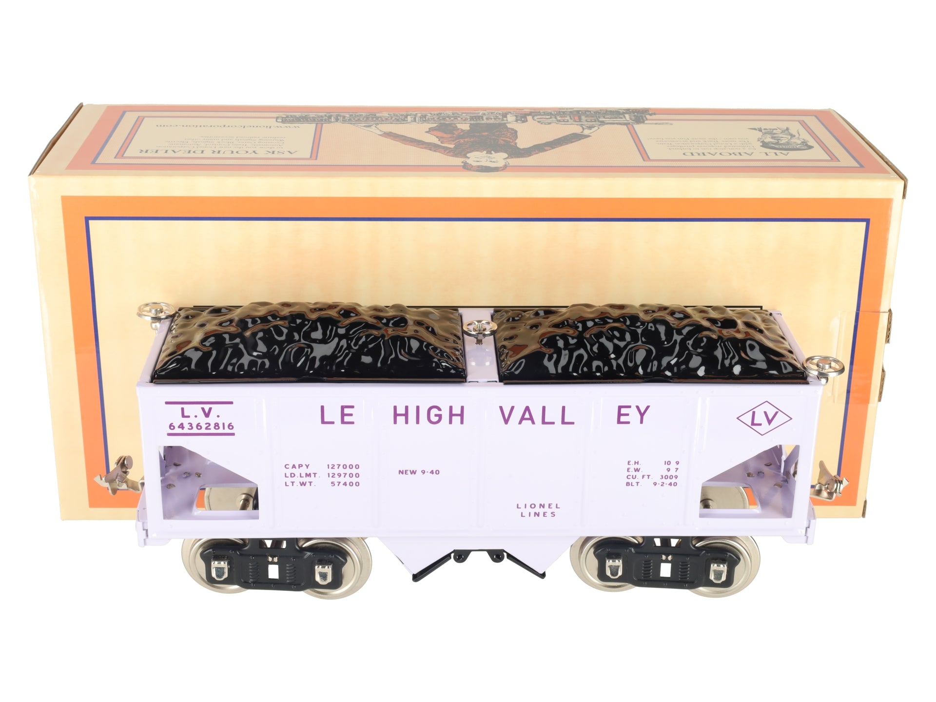 Lionel 11-30158 STD Gauge Lehigh Valley Hopper LN/Box