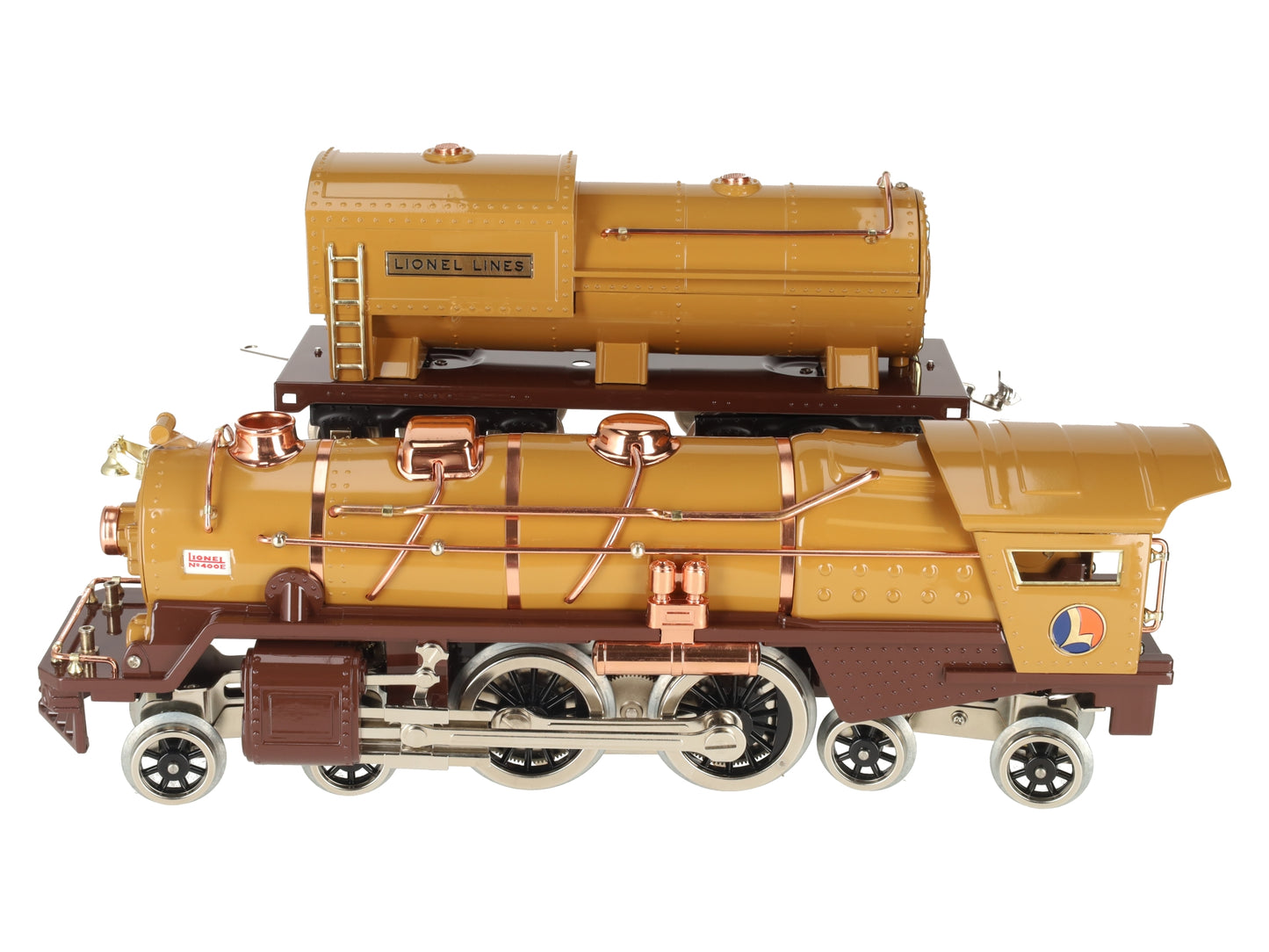 MTH 11-1034-1 Standard Gauge Lionel Two-Tone Brown 400E Steam Engine PS3 LN/Box