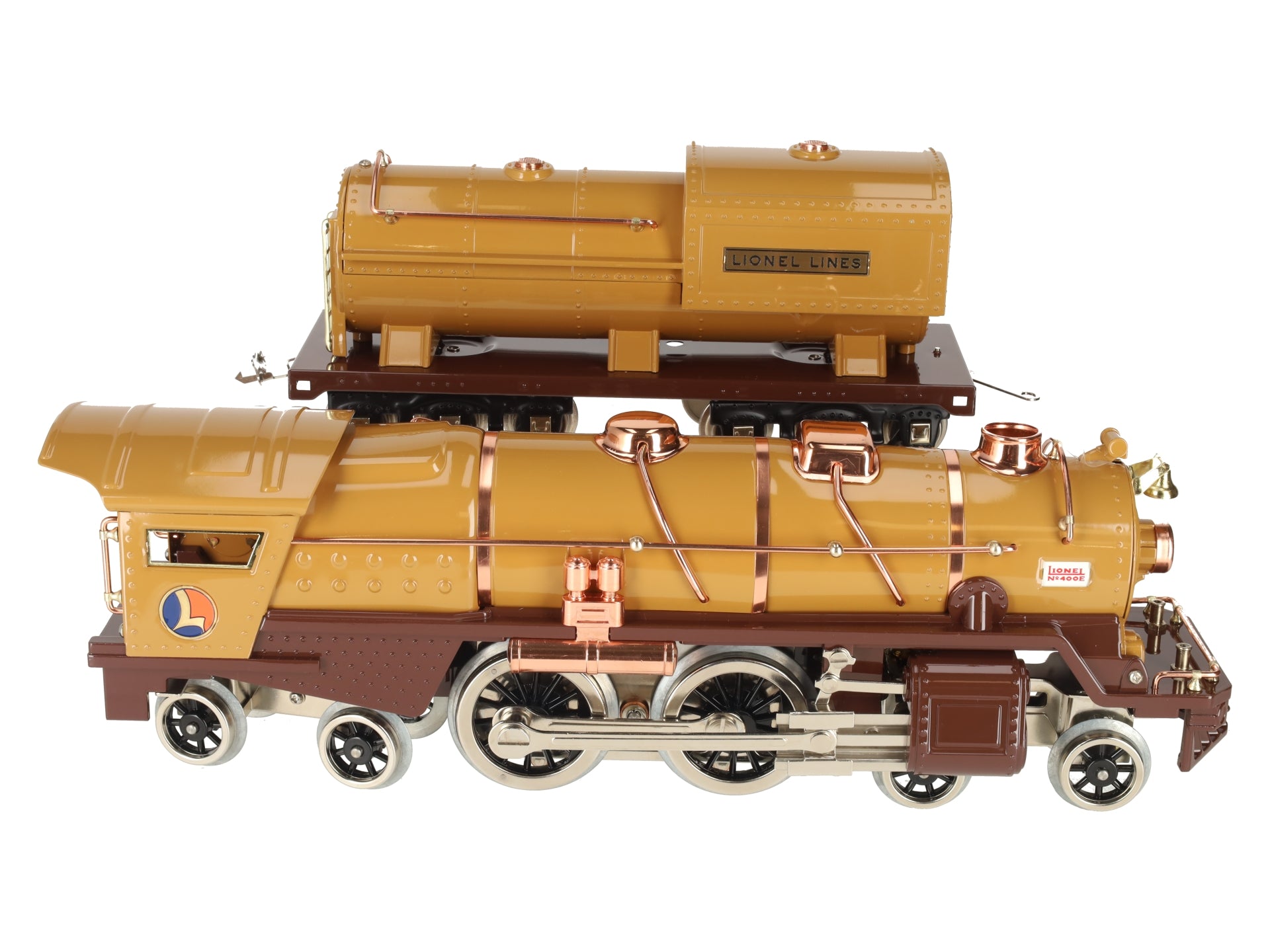 MTH 11-1034-1 Standard Gauge Lionel Two-Tone Brown 400E Steam Engine PS3 LN/Box