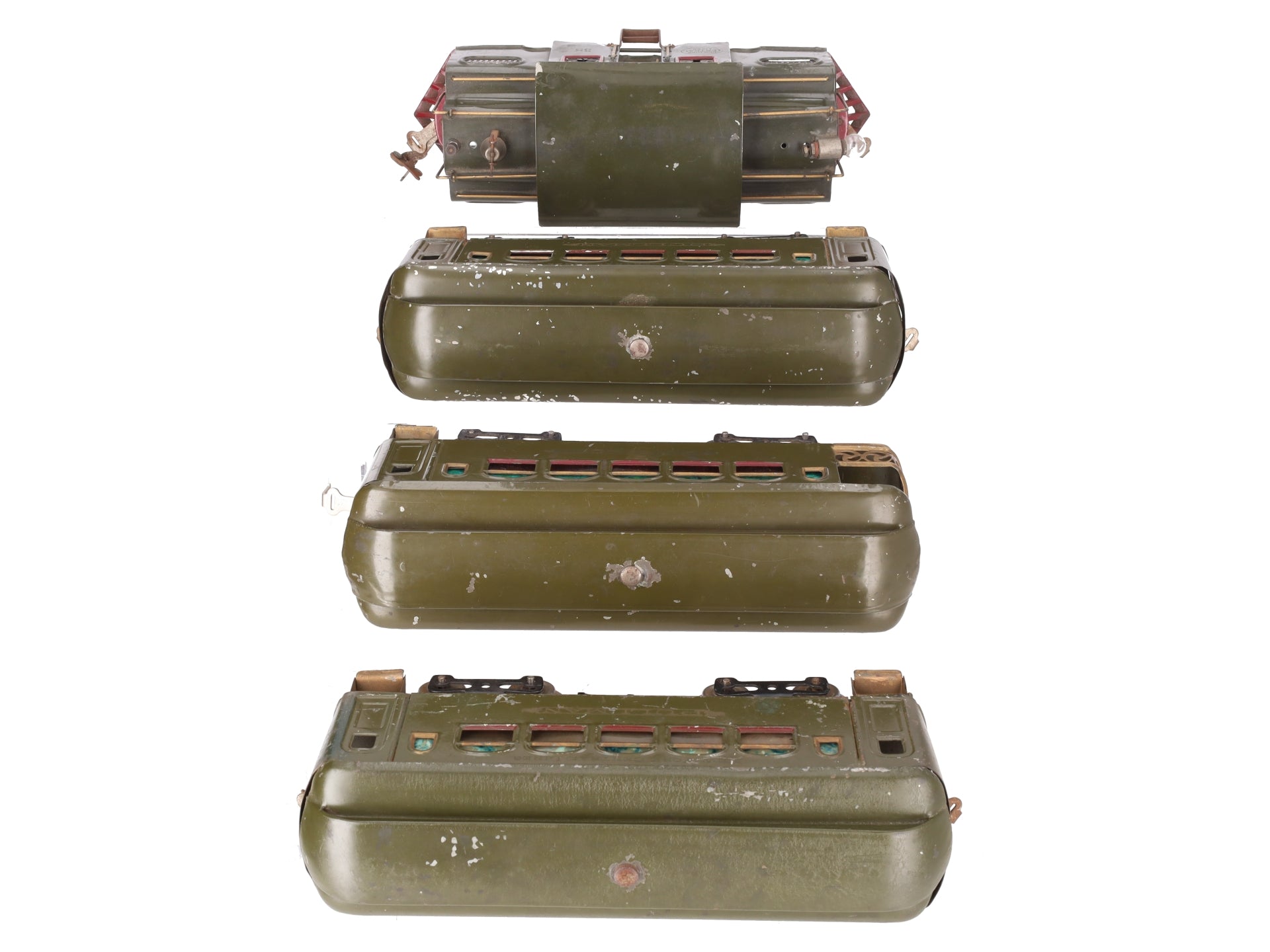 Lionel Vintage Standard Gauge Electric Passenger Set: 35, 35, 36, 38 [4] VG