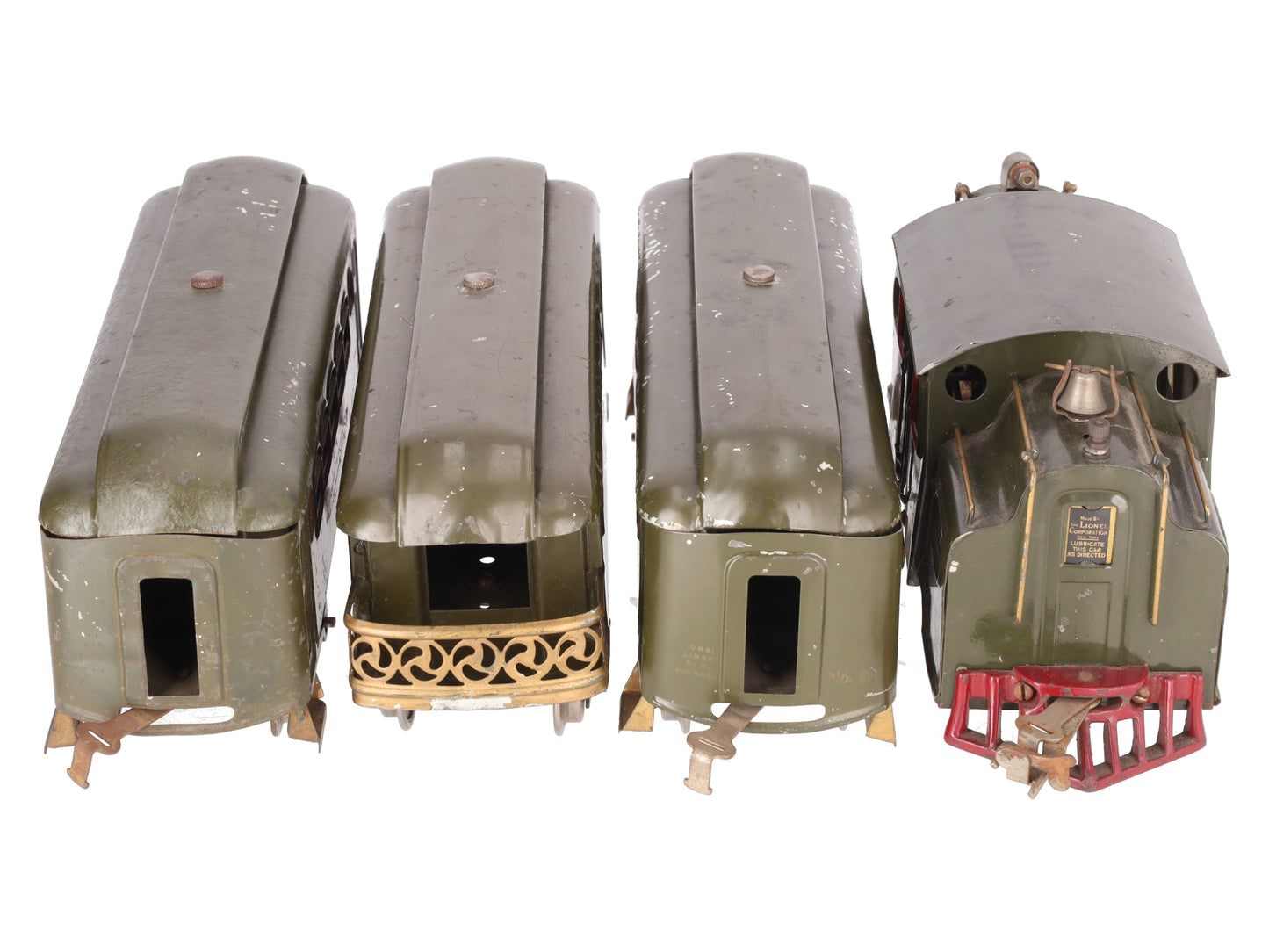 Lionel Vintage Standard Gauge Electric Passenger Set: 35, 35, 36, 38 [4] VG