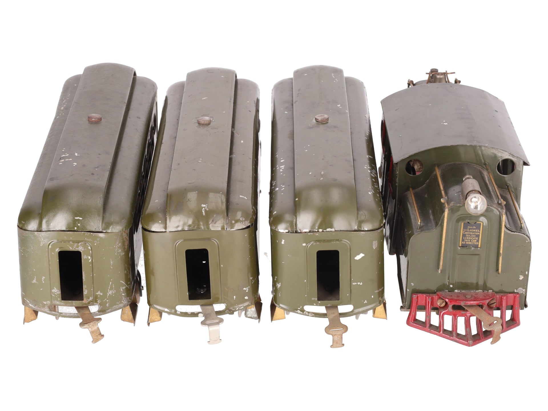 Lionel Vintage Standard Gauge Electric Passenger Set: 35, 35, 36, 38 [4] VG