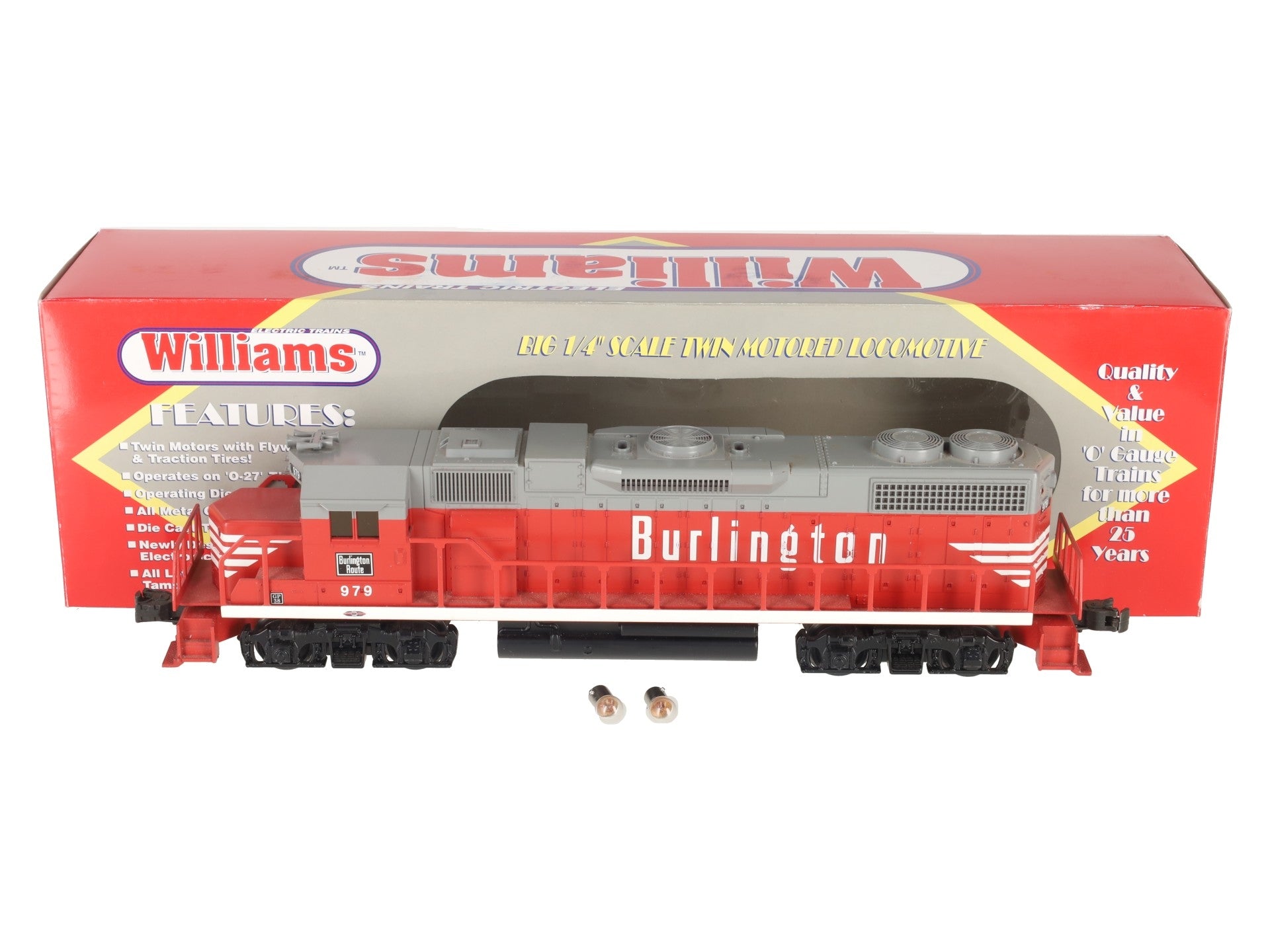 Williams GP38-202D O GP-38 Burlington Dummy Locomotive #980 EX/Box