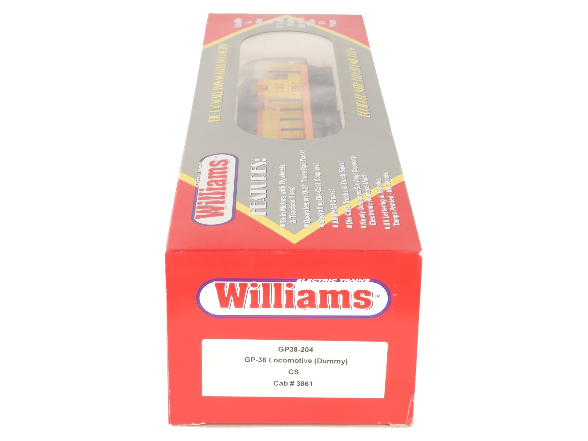 Williams GP38-204 CS Non-Powered GP-38 Diesel Locomotive #3861 EX/Box
