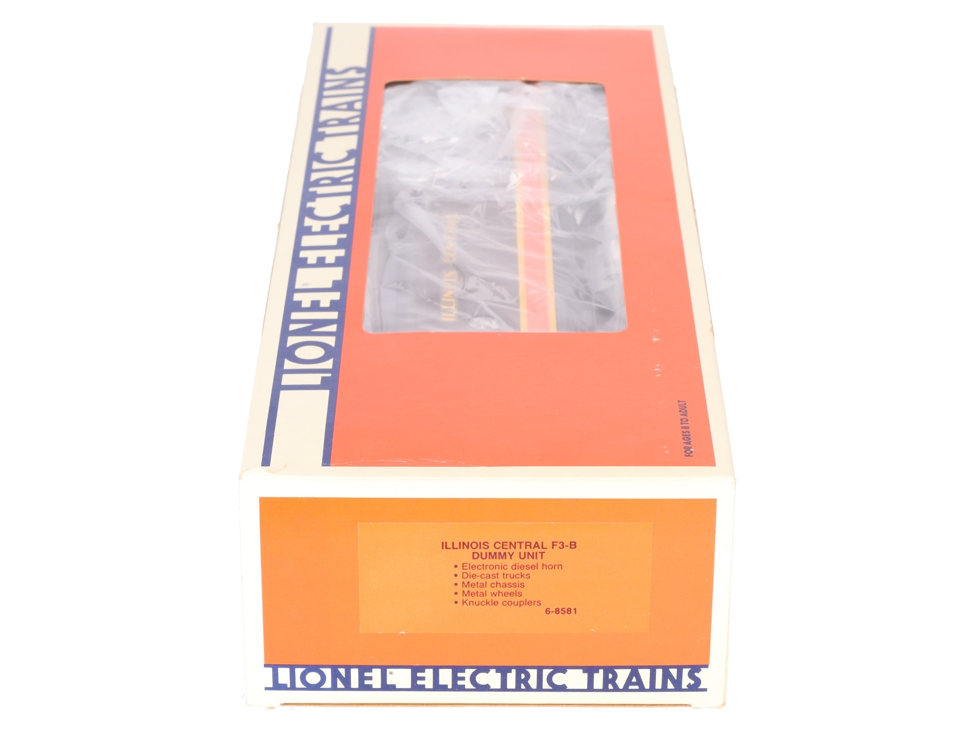 Lionel 6-8581 O Gauge Illinois Central F3 Dummy B Unit Diesel Locomotive EX/Box