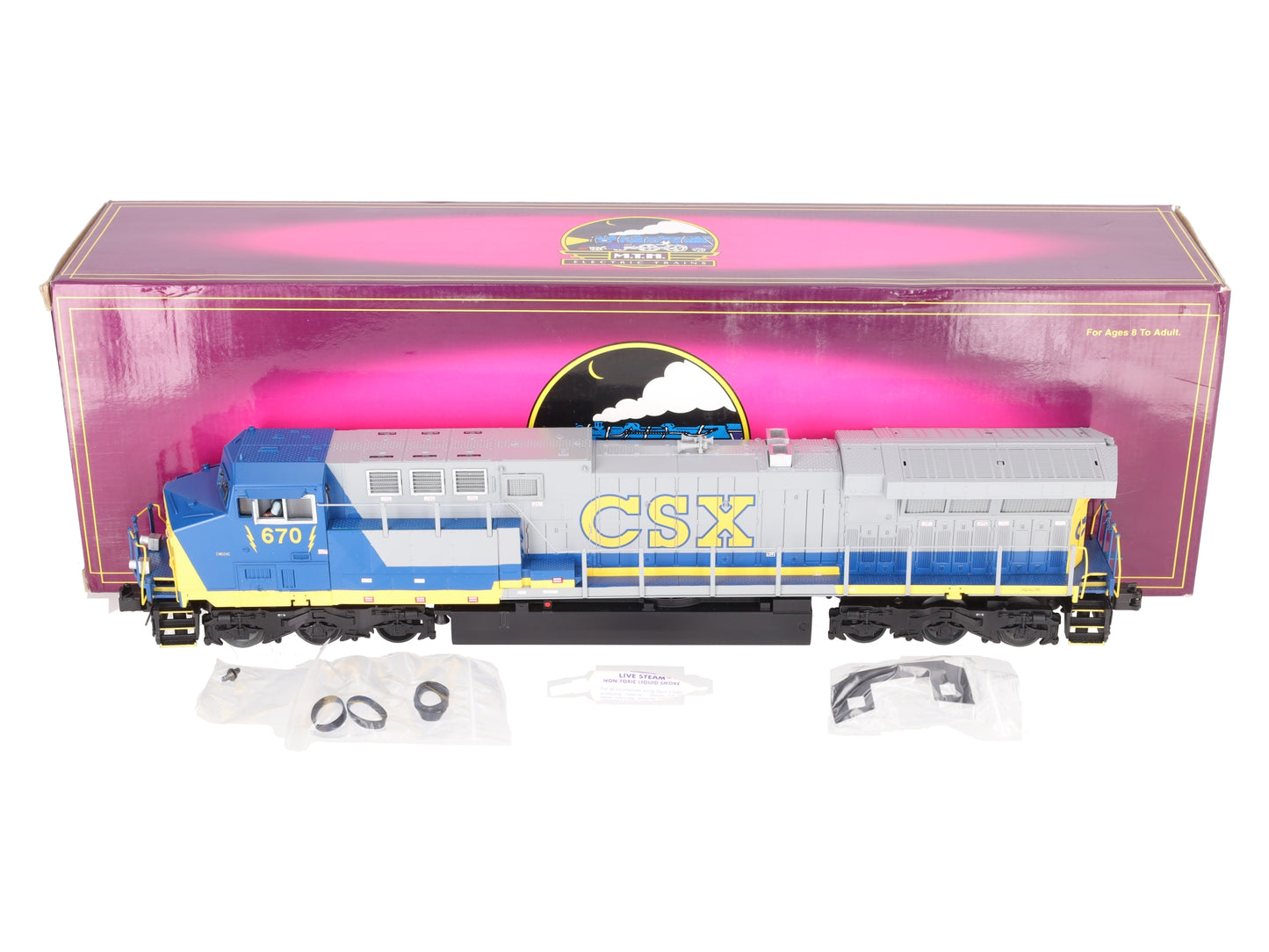 MTH 20-2266-1 O CSX AC6000 Diesel Engine w/ ProtoSound 2.0 #670 EX/Box
