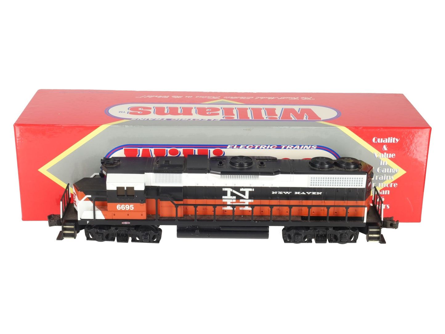 Williams GP38-208 O Gauge New Haven GP38 Diesel Locomotive #6695 EX/Box