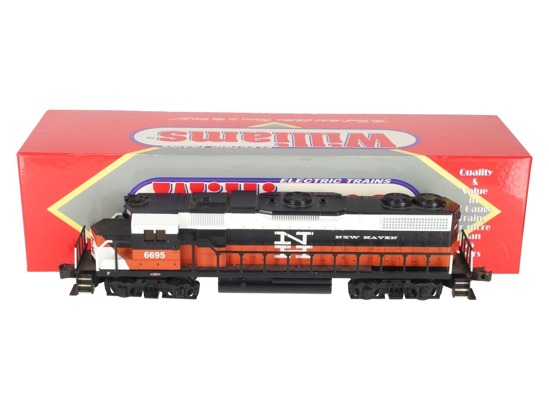 Williams GP38-208 O Gauge New Haven GP38 Diesel Locomotive #6695 EX/Box