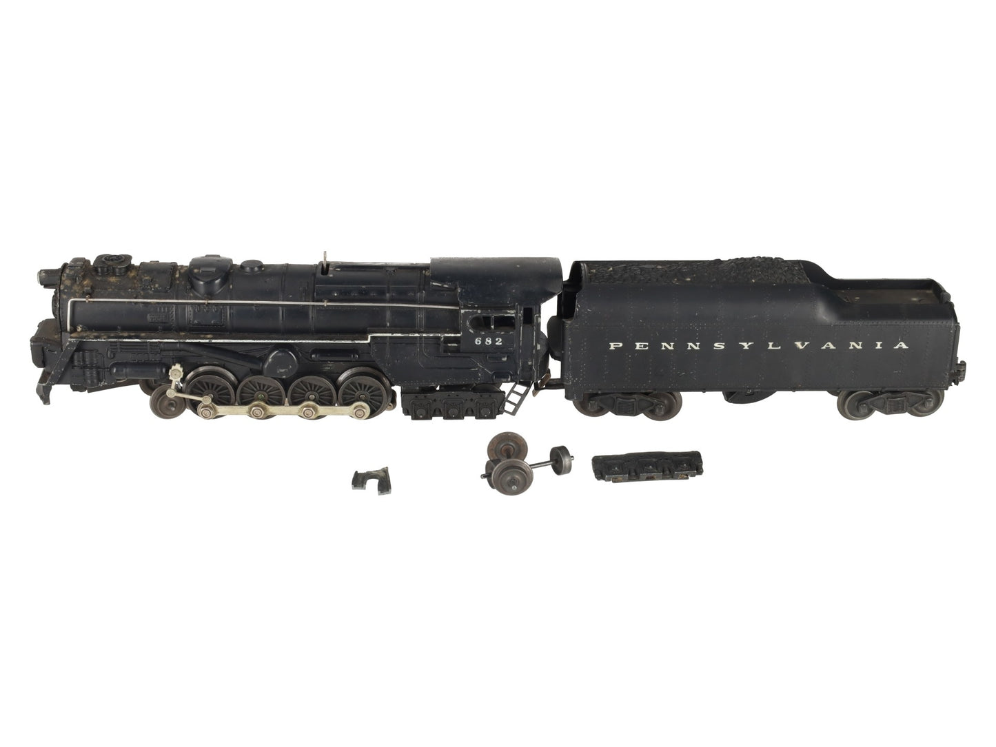 Lionel 682 Vintage O Postwar PRR 6-8-6 Steam Locomotive w/2046W-50 Tender