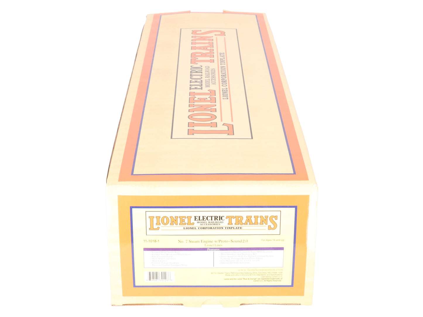MTH 11-1018-1 STD Lionel Lines Steam Engine W/ Proto Sound 2 No.7 EX/Box