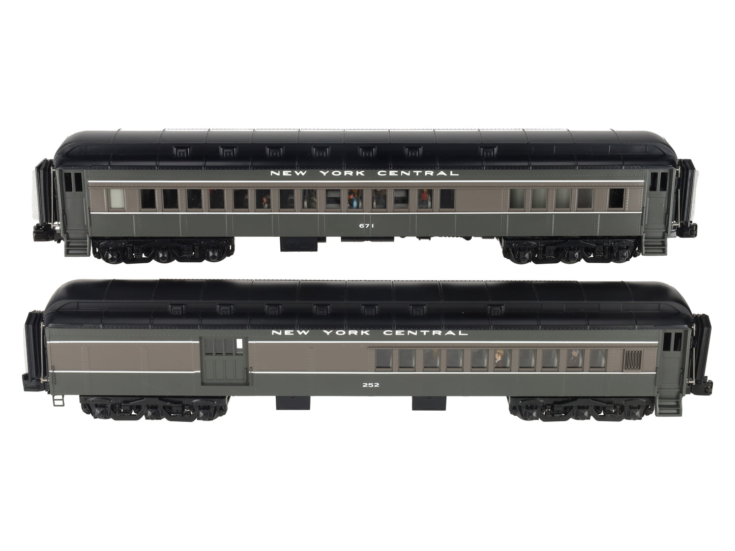 MTH 20-4195 O New York Central 70’ Madison Comb/Din Passenger Car Set (Set of 2) LN/Box