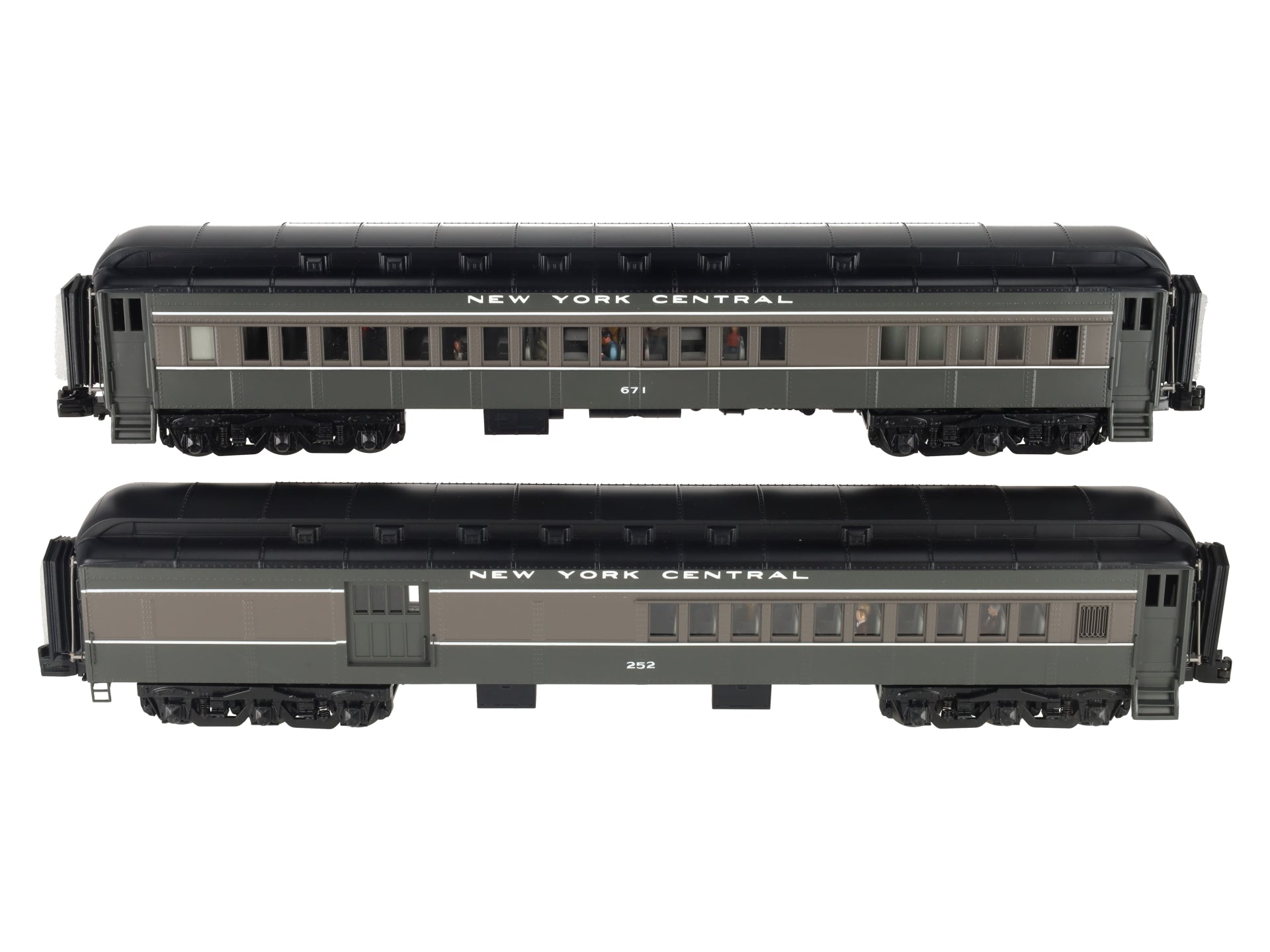 MTH 20-4195 O New York Central 70’ Madison Comb/Din Passenger Car Set (Set of 2) LN/Box