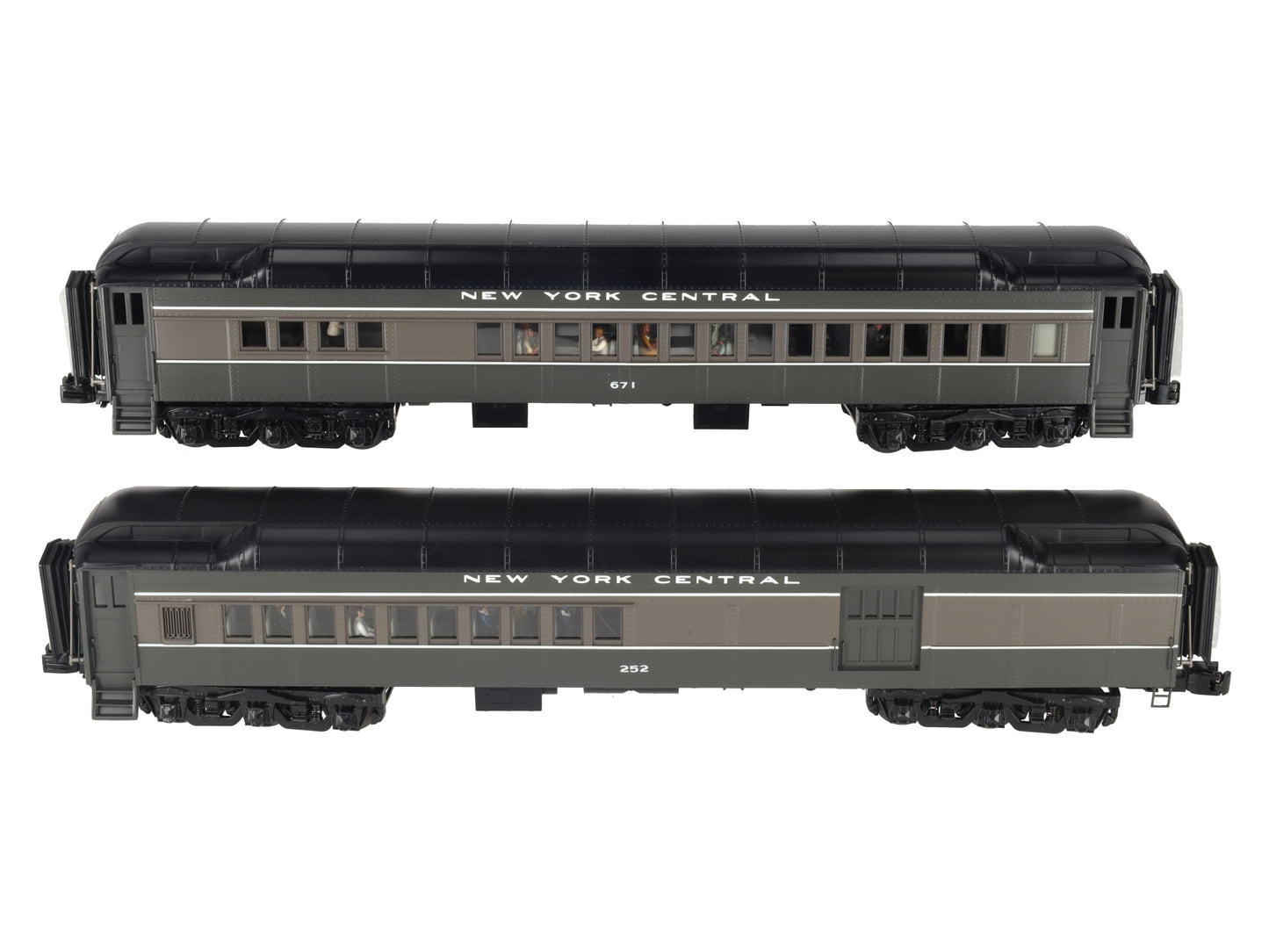 MTH 20-4195 O New York Central 70’ Madison Comb/Din Passenger Car Set (Set of 2) LN/Box