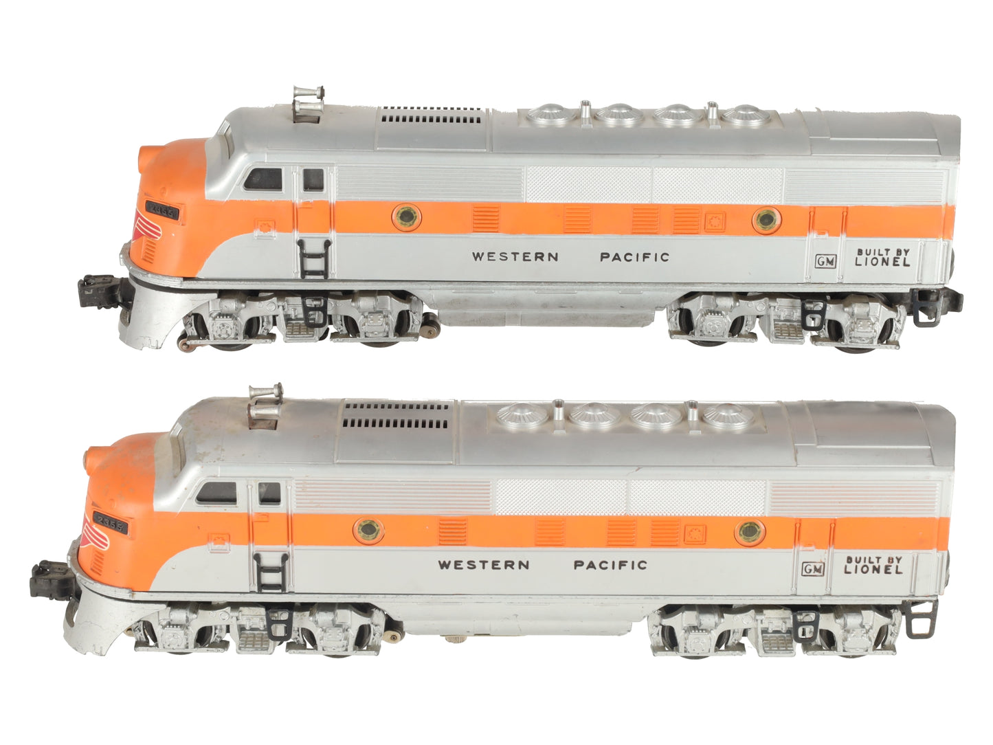 Lionel 2355 Vintage O Western Pacific F-3 AA Diesel Locomotives VG