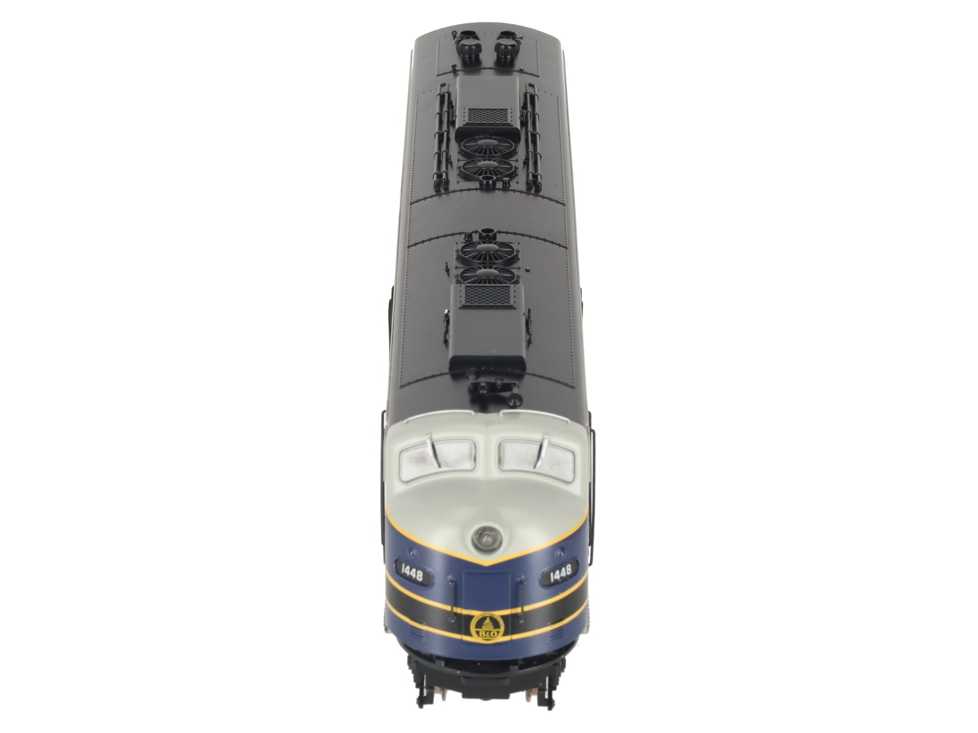 American Models 1148 EMD E8 S Hi-Rail Baltimore and Ohio Diesel Locomotive #1448 VG/Box