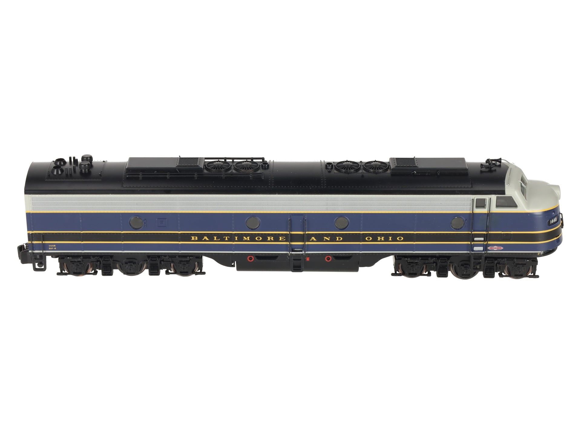American Models 1148 EMD E8 S Hi-Rail Baltimore and Ohio Diesel Locomotive #1448 VG/Box