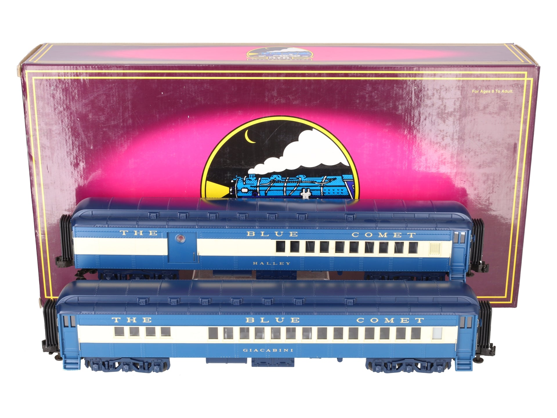 MTH 20-4121 O Jersey Central 70' Combine/Diner Passenger Car Set (Set of 2) EX/Box