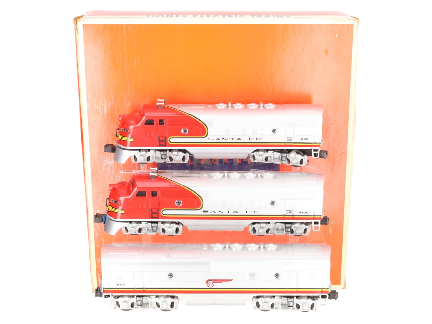 Lionel 6-11711 O Santa Fe F-3 ABA Diesel Locomotive Set #8100/8100/8102 with RS EX/Box