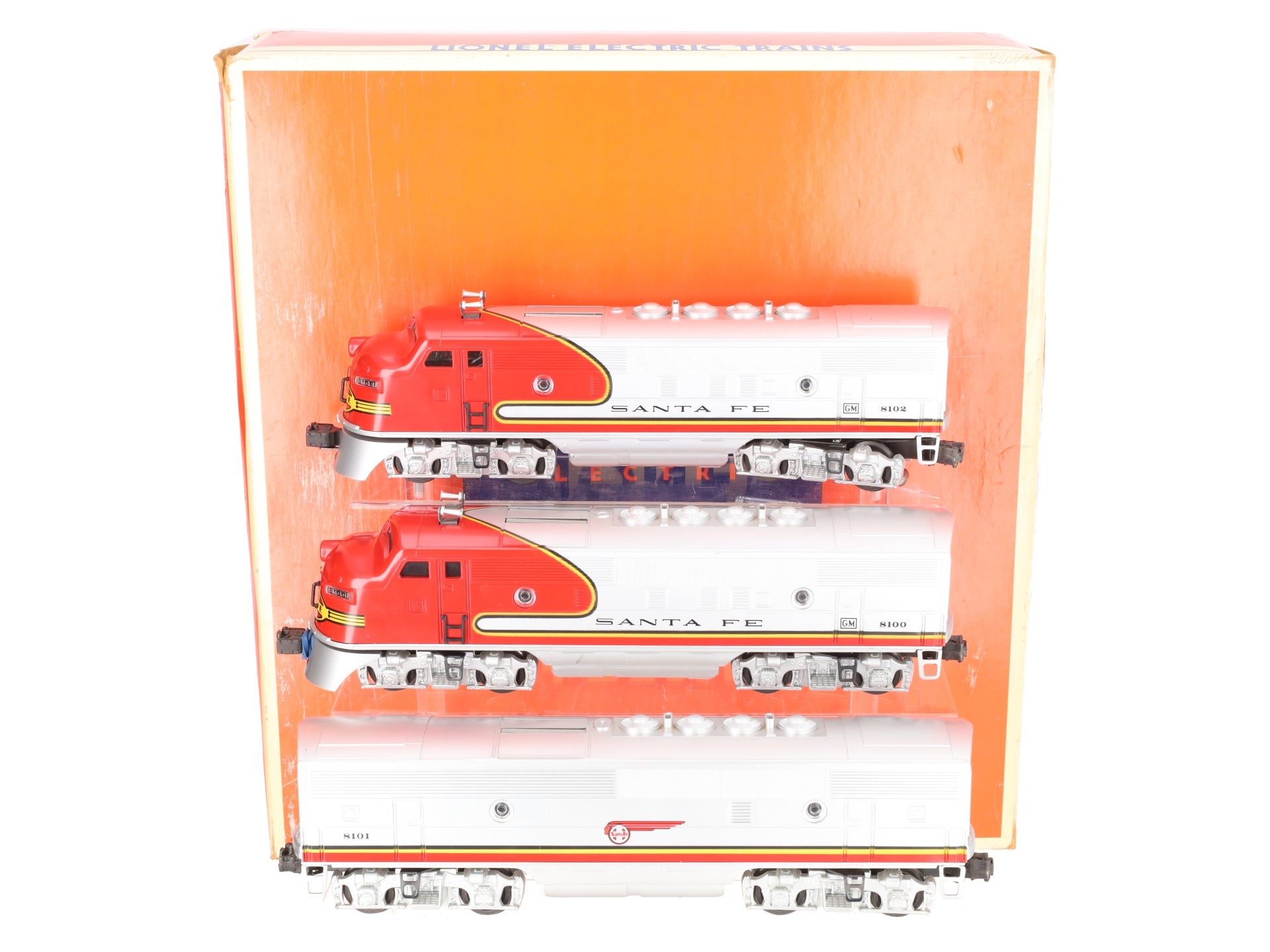 Lionel 6-11711 O Santa Fe F-3 ABA Diesel Locomotive Set #8100/8100/8102 with RS EX/Box