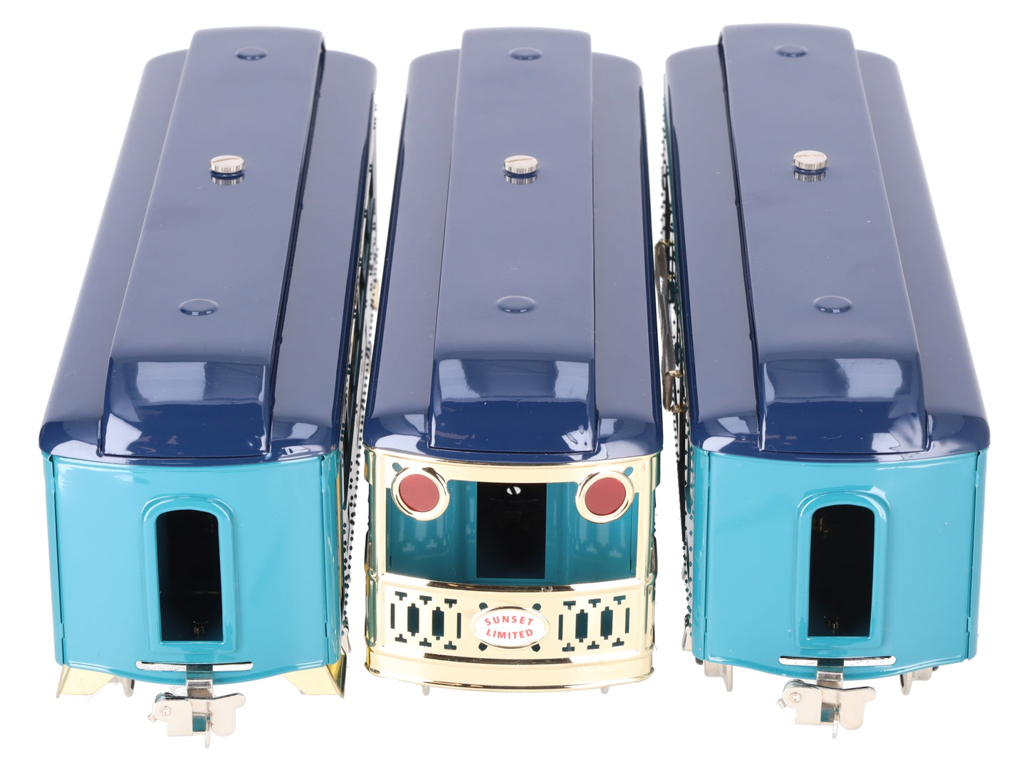 MTH 10-5075 Std. Gauge Two-Tone Blue 300 Series Passenger Car Set (Set of 3)