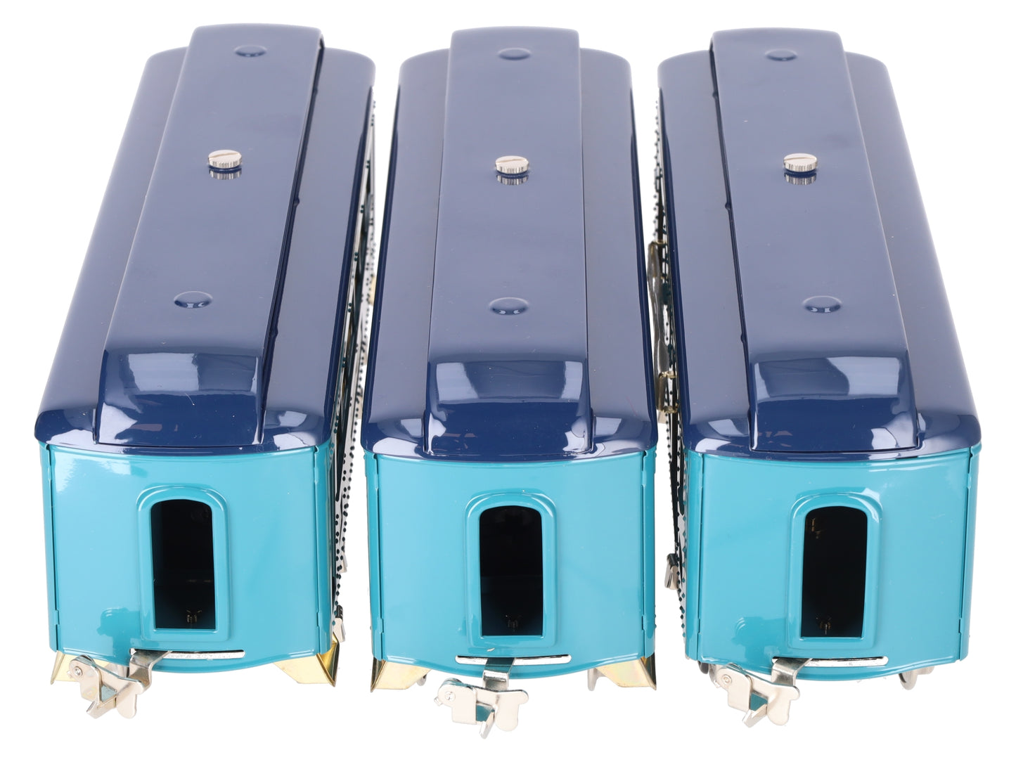 MTH 10-5075 Std. Gauge Two-Tone Blue 300 Series Passenger Car Set (Set of 3)