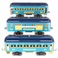 MTH 10-5075 Std. Gauge Two-Tone Blue 300 Series Passenger Car Set (Set of 3)