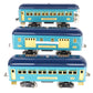 MTH 10-5075 Std. Gauge Two-Tone Blue 300 Series Passenger Car Set (Set of 3)