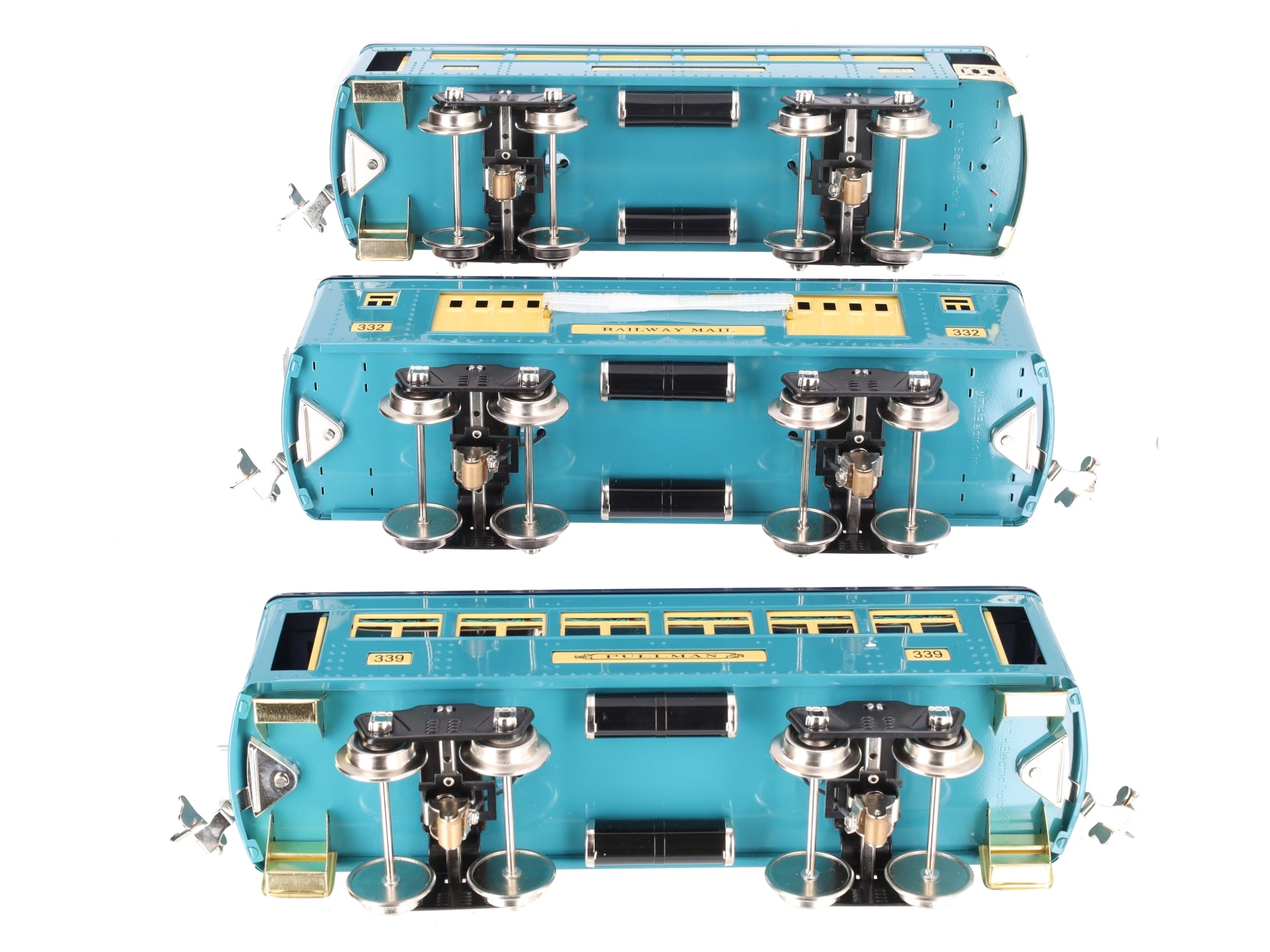 MTH 10-5075 Std. Gauge Two-Tone Blue 300 Series Passenger Car Set (Set of 3)