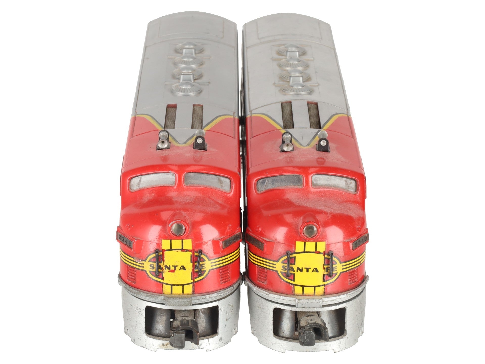 Lionel 2343 Vintage O Santa Fe F3 AA Diesel Locomotive Set VG