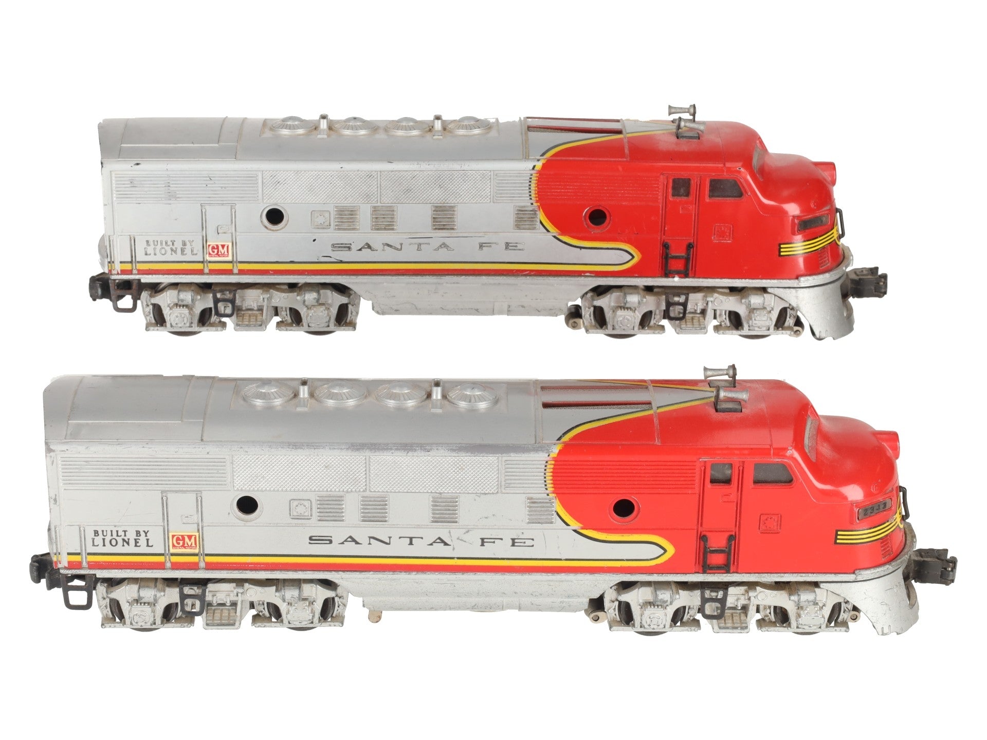 Lionel 2343 Vintage O Santa Fe F3 AA Diesel Locomotive Set VG