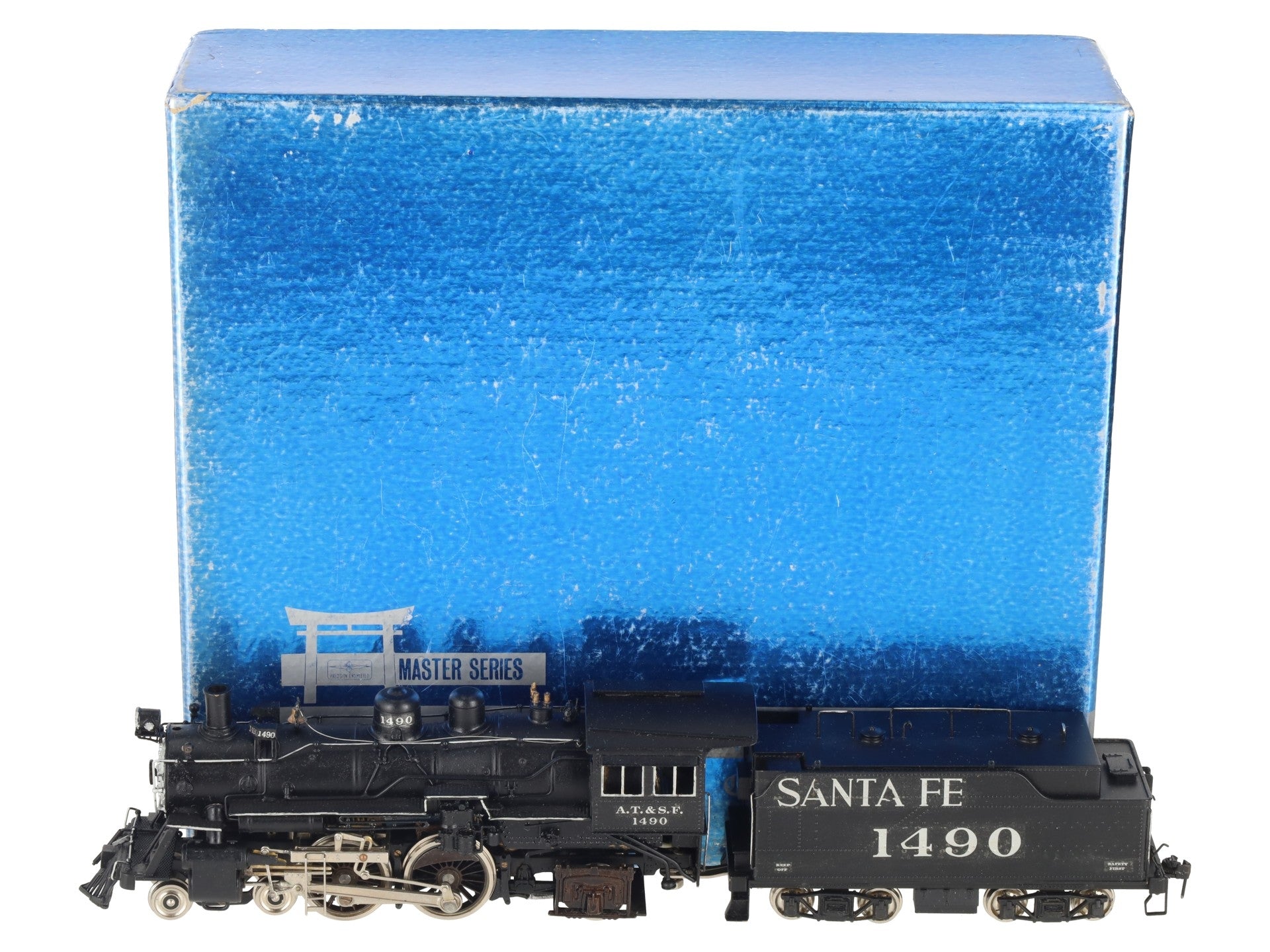 Balboa HO Scale BRASS AT&SF 4-4-2 Atlantic Steam Locomotive & Tender - Custom/Box