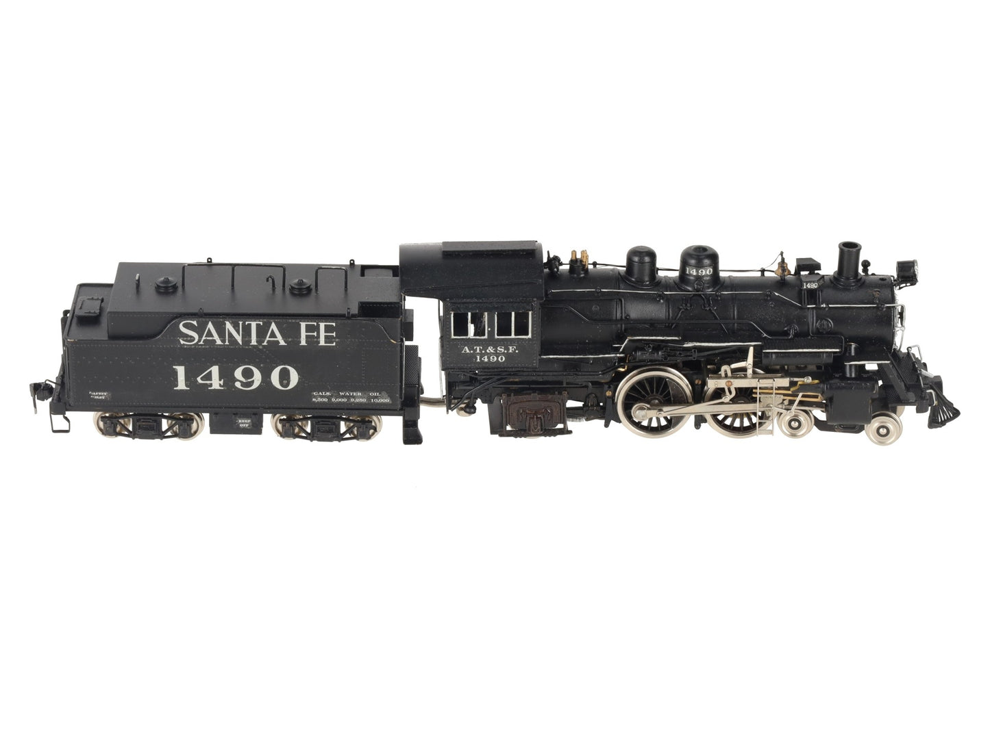 Balboa HO Scale BRASS AT&SF 4-4-2 Atlantic Steam Locomotive & Tender - Custom/Box