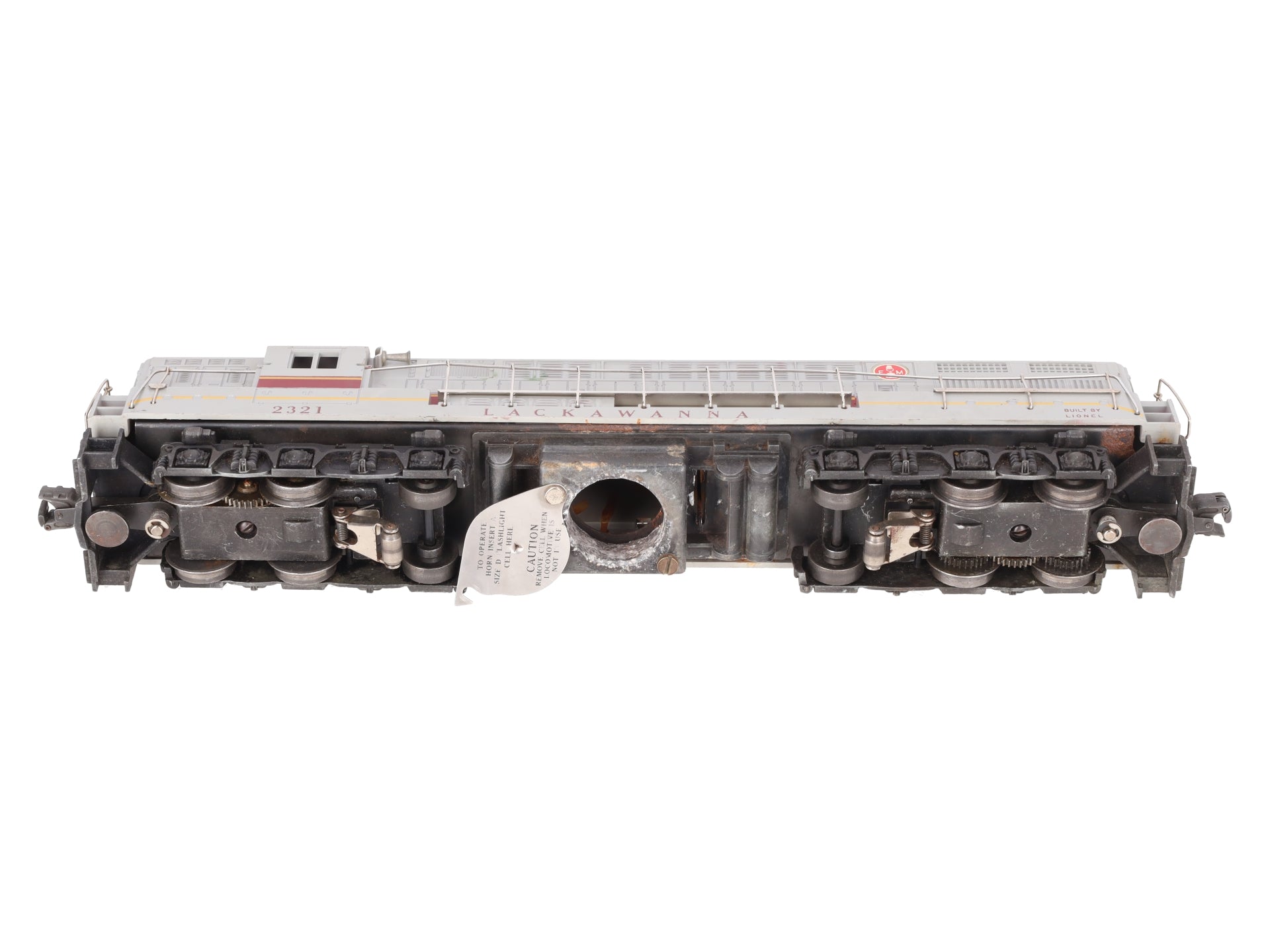 Lionel 2321 Vintage O Lackawanna FM Trainmaster Diesel (Gray Roof Version) VG